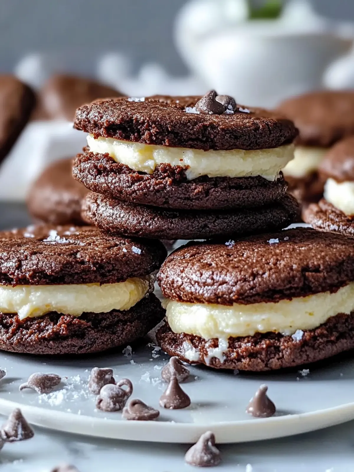 Decadent Brownie Batter Cookie Sandwiches