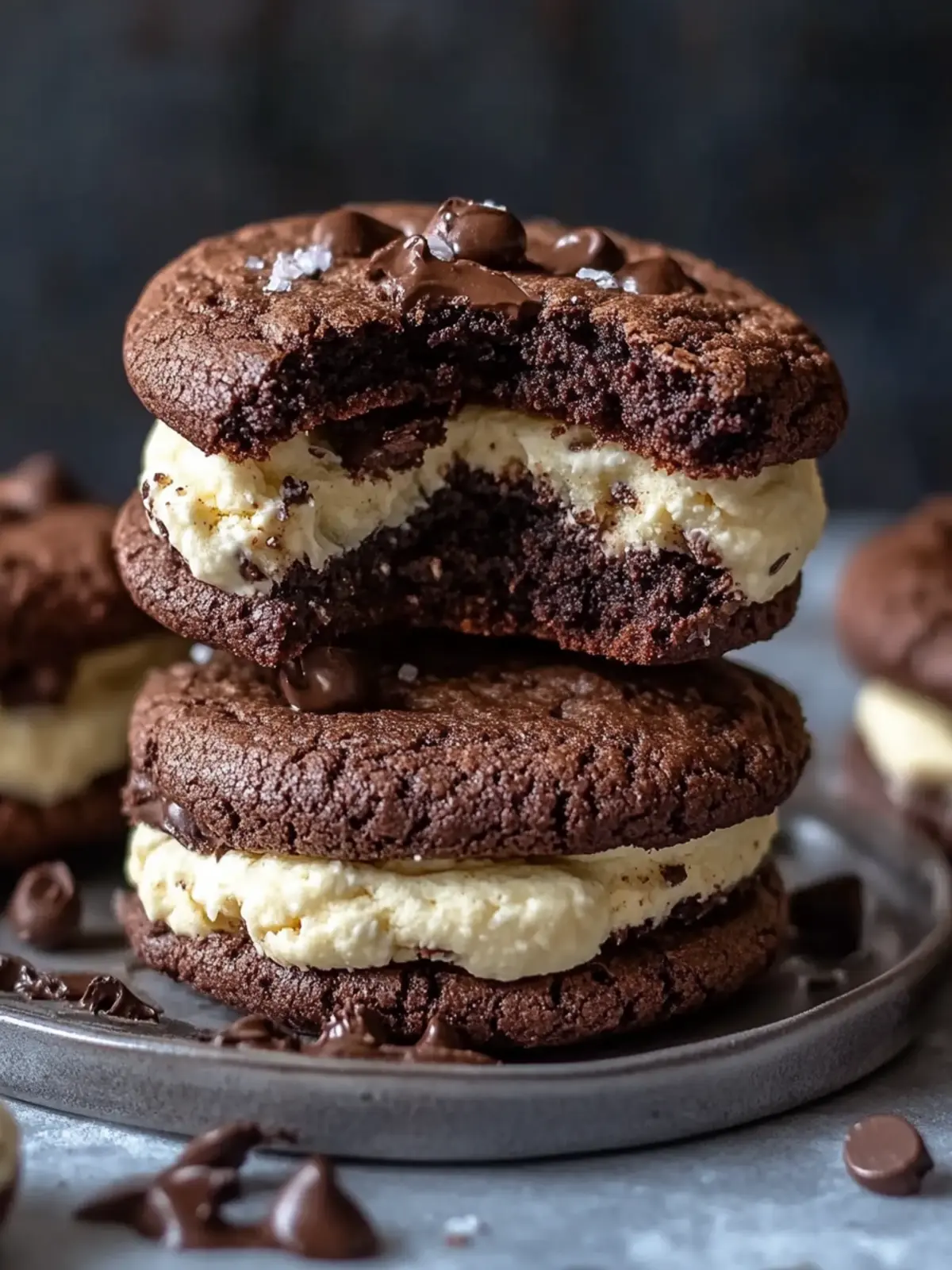 Decadent Brownie Batter Cookie Sandwiches