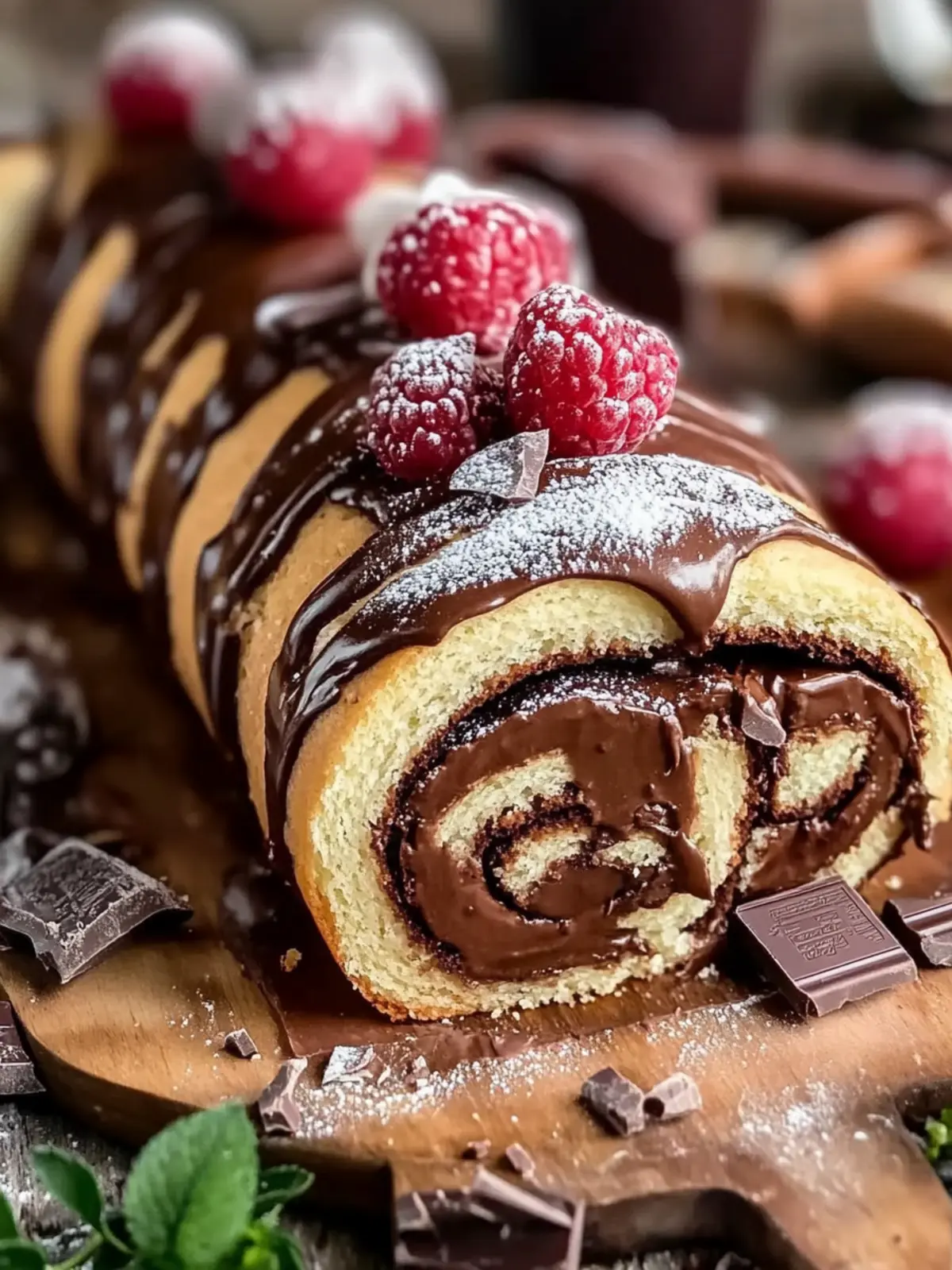 Delicious Chocolate Roll Cake with Creamy Fillings Galore 2 Chocolate Roll Cake