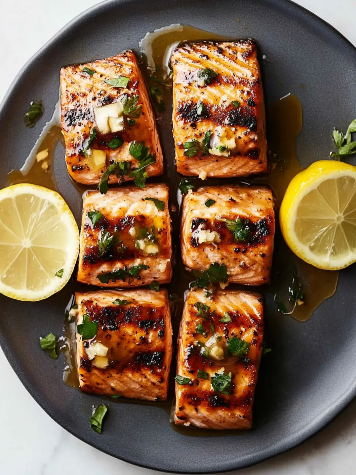 Grilled Salmon Skewers Delight: Sweet Honey Garlic Bliss 4 Grilled Salmon