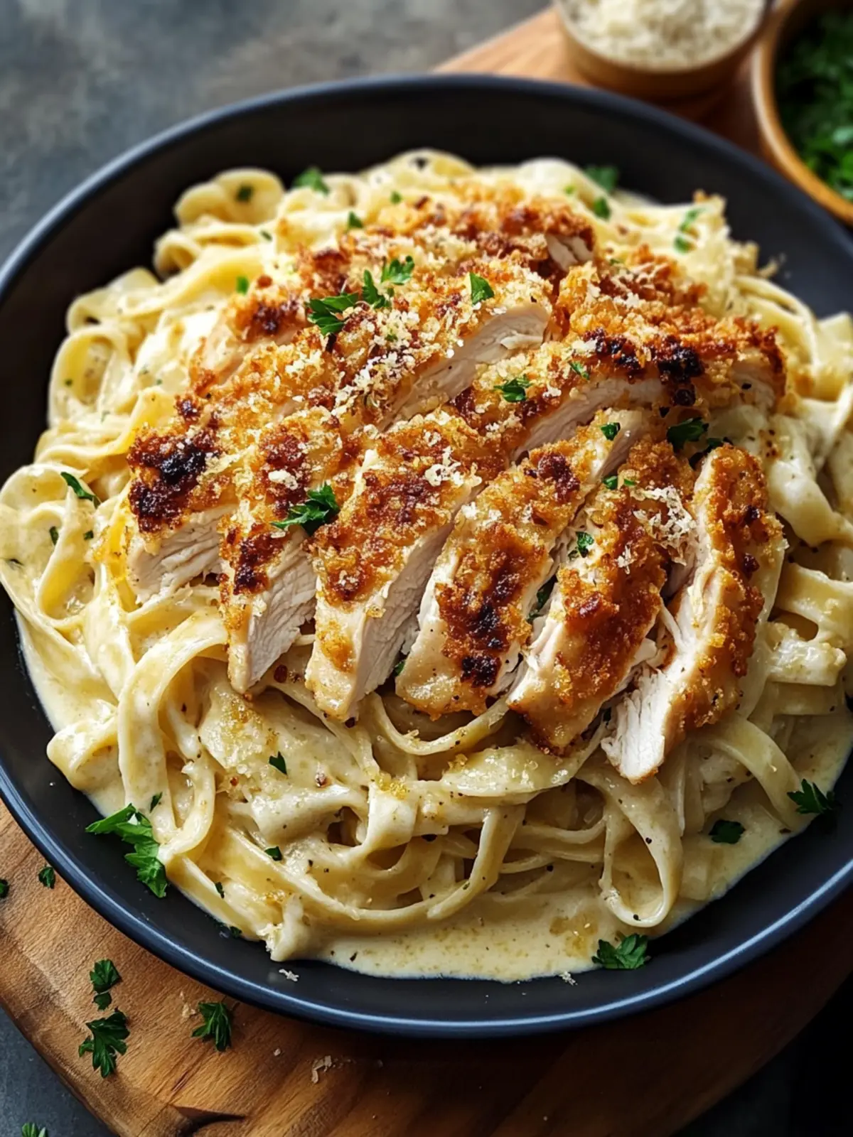 Crispy Chicken Fettuccine Alfredo: Pure Comfort Food Bliss 4 Crispy Chicken Fettuccine Alfredo