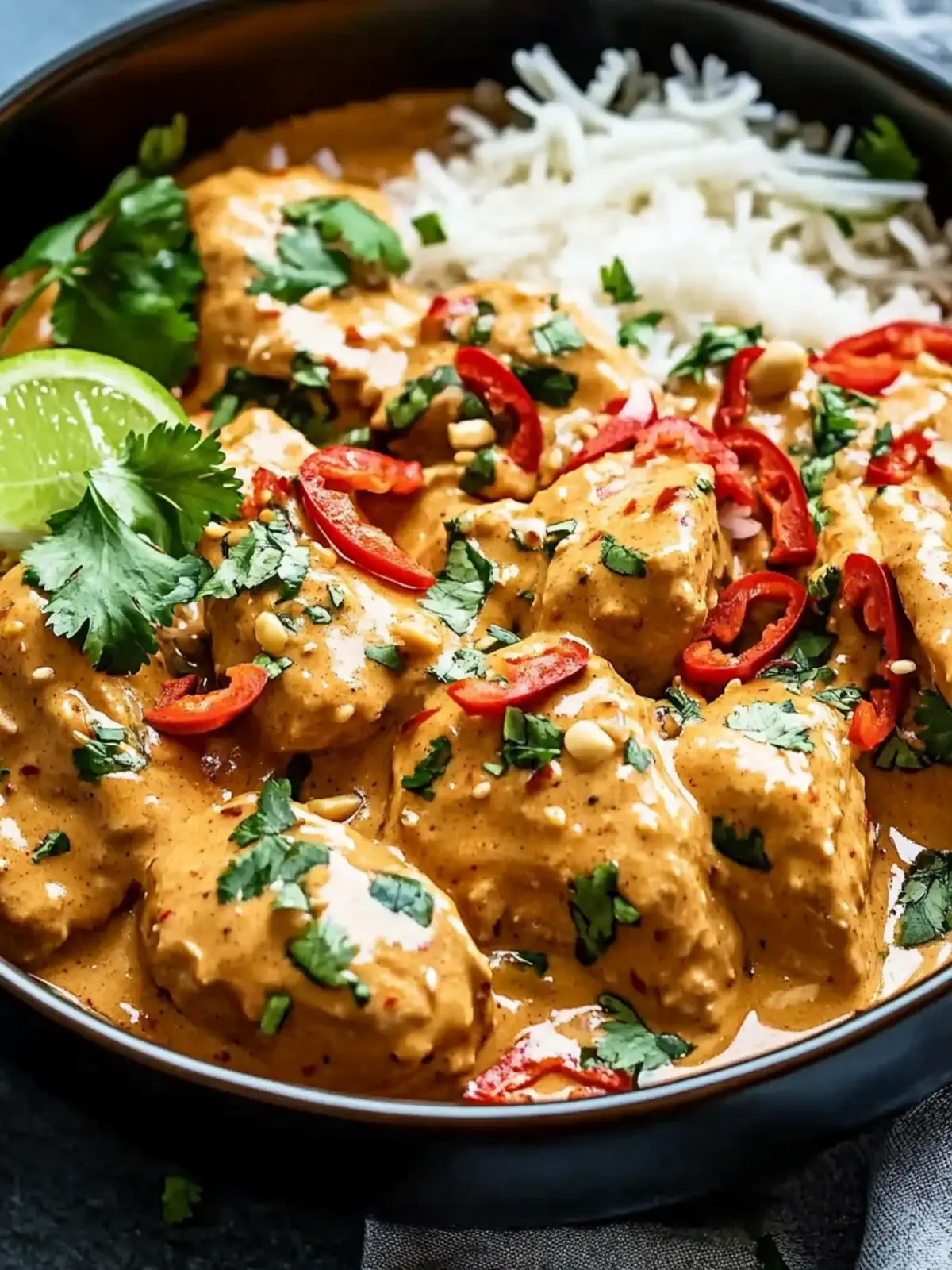 Crockpot Thai Peanut Chicken