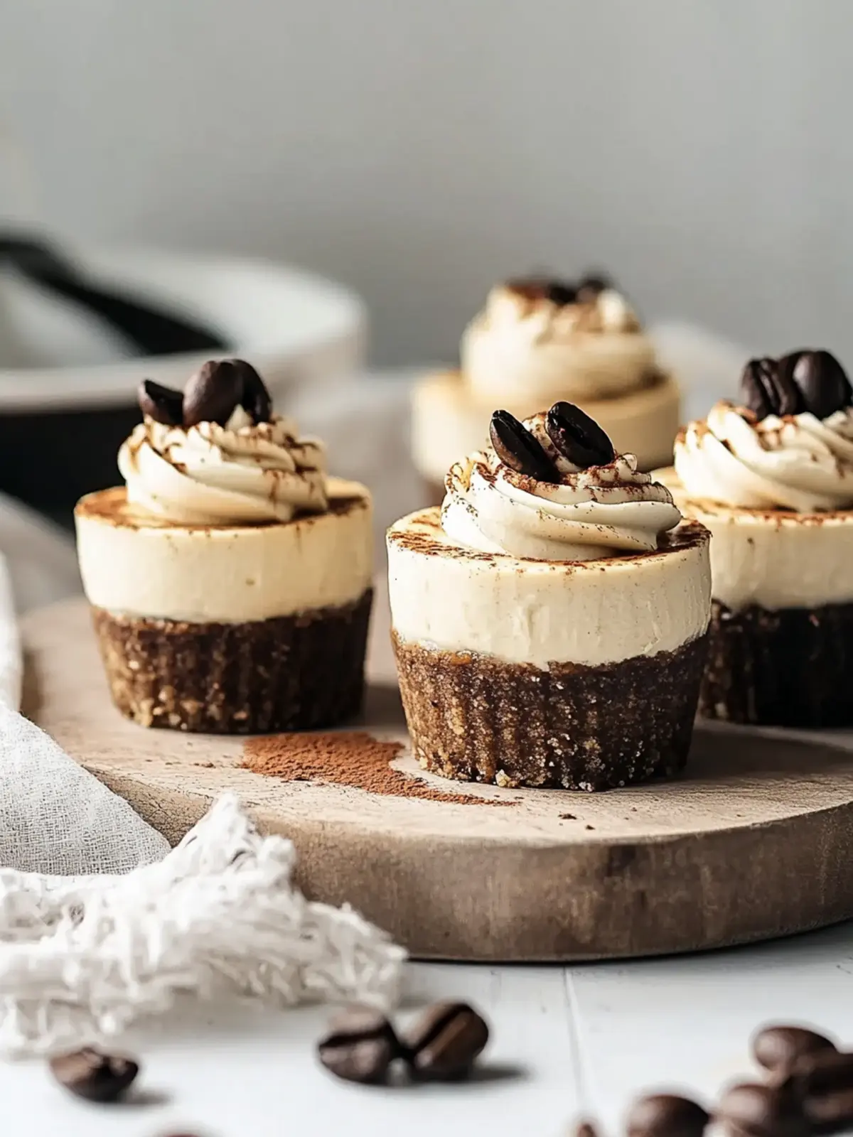 Mini Coffee Cheesecakes: Indulge in Creamy Coffee Bliss 5 Mini Coffee Cheesecakes