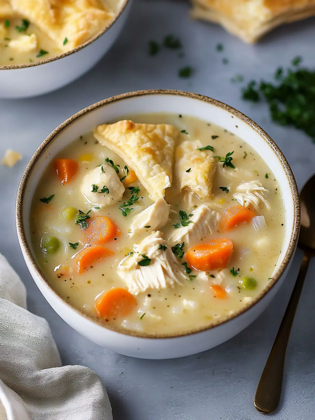 Creamy Chicken Pot Pie Soup: A Healthy Twist on Comfort Food 2 Chicken Pot Pie Soup