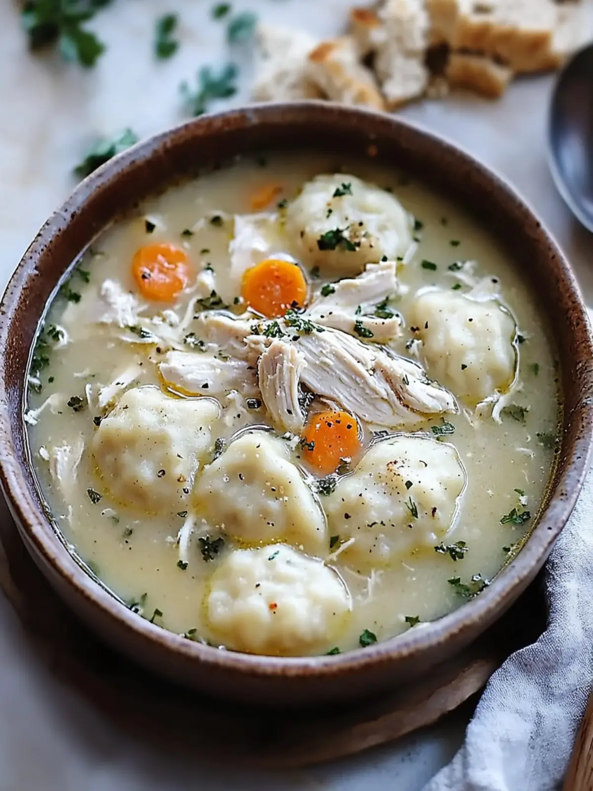 Creamy Chicken Dumpling Soup for Warmth and Comfort Today 5 Creamy Chicken Dumpling Soup