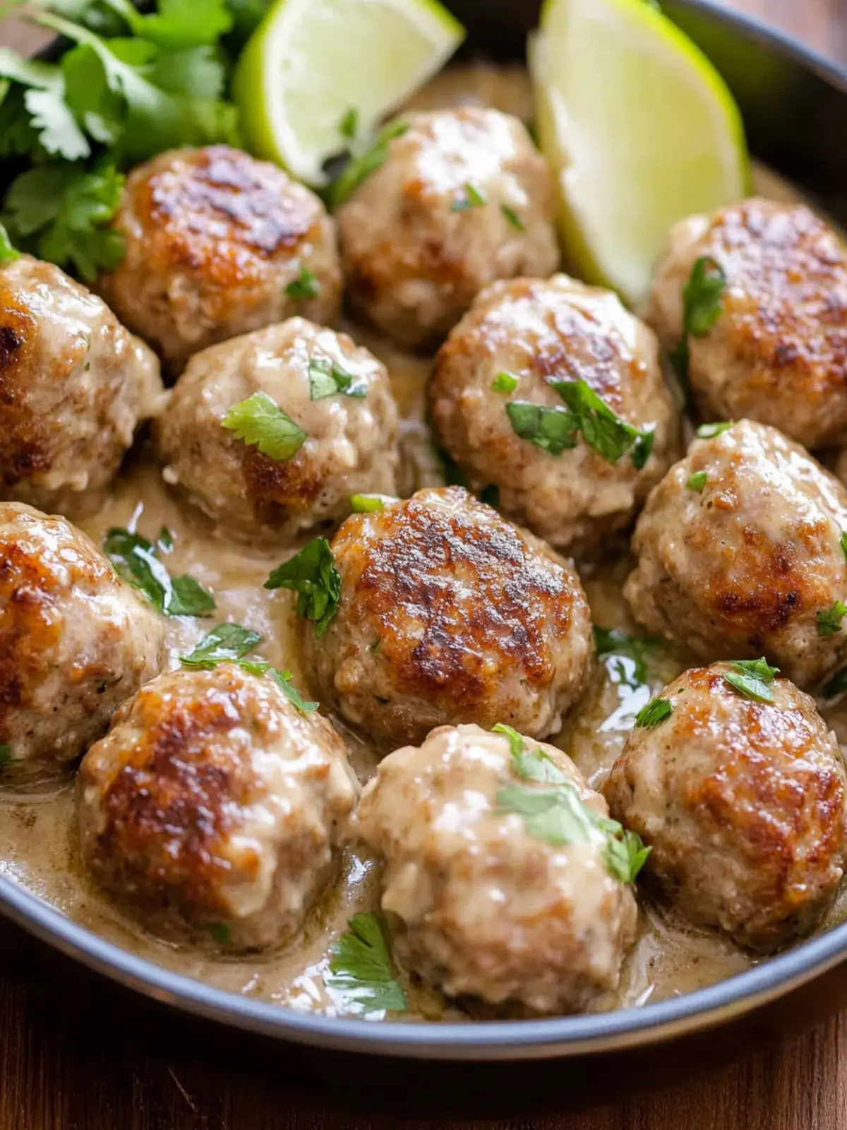 Savory Turkey Meatballs in Creamy Blissful Sauce 4 Turkey Meatballs