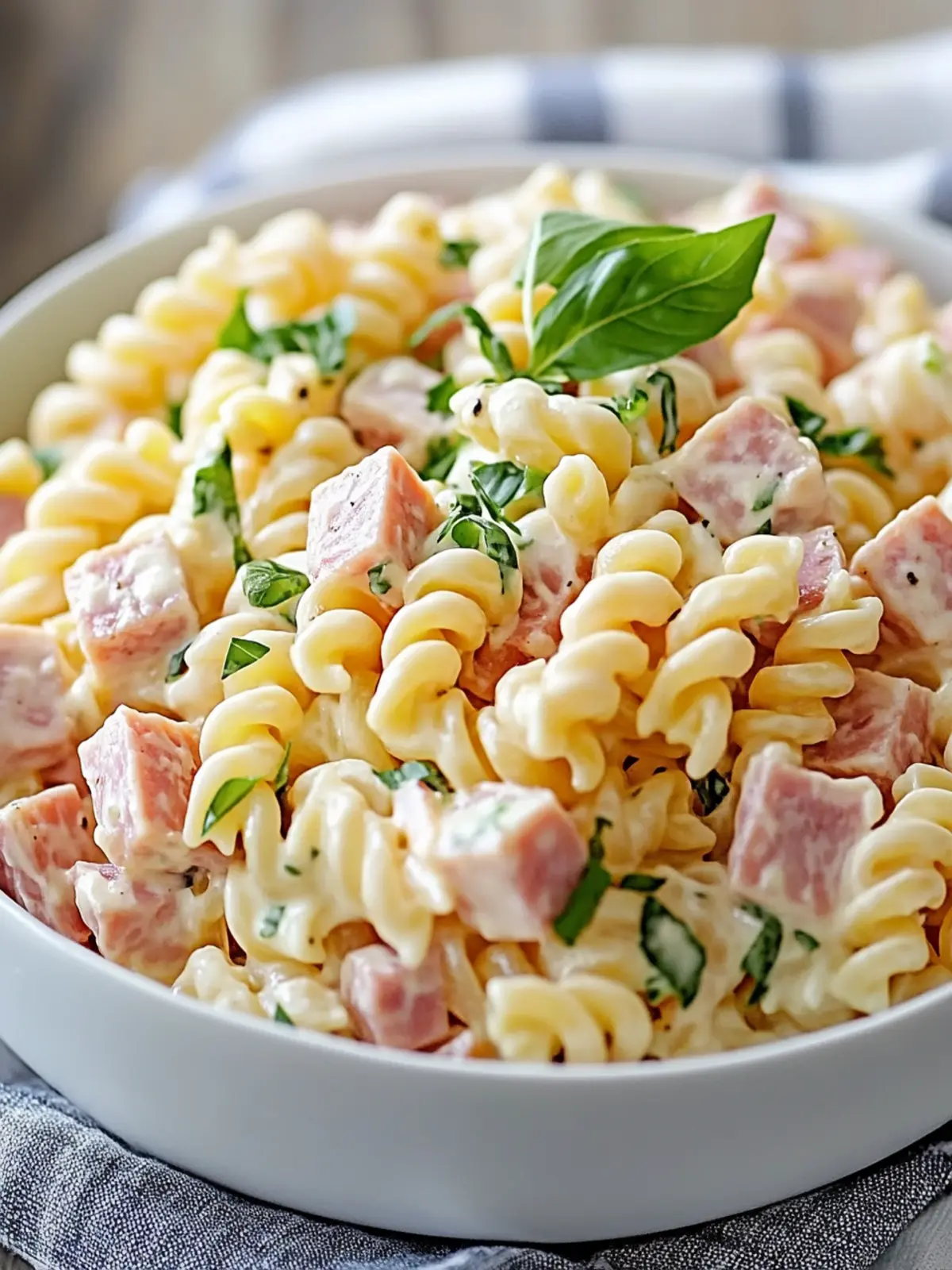 Ham Roll Up Pasta Salad