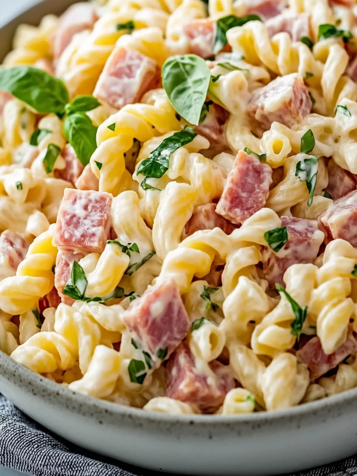 Ham Roll Up Pasta Salad