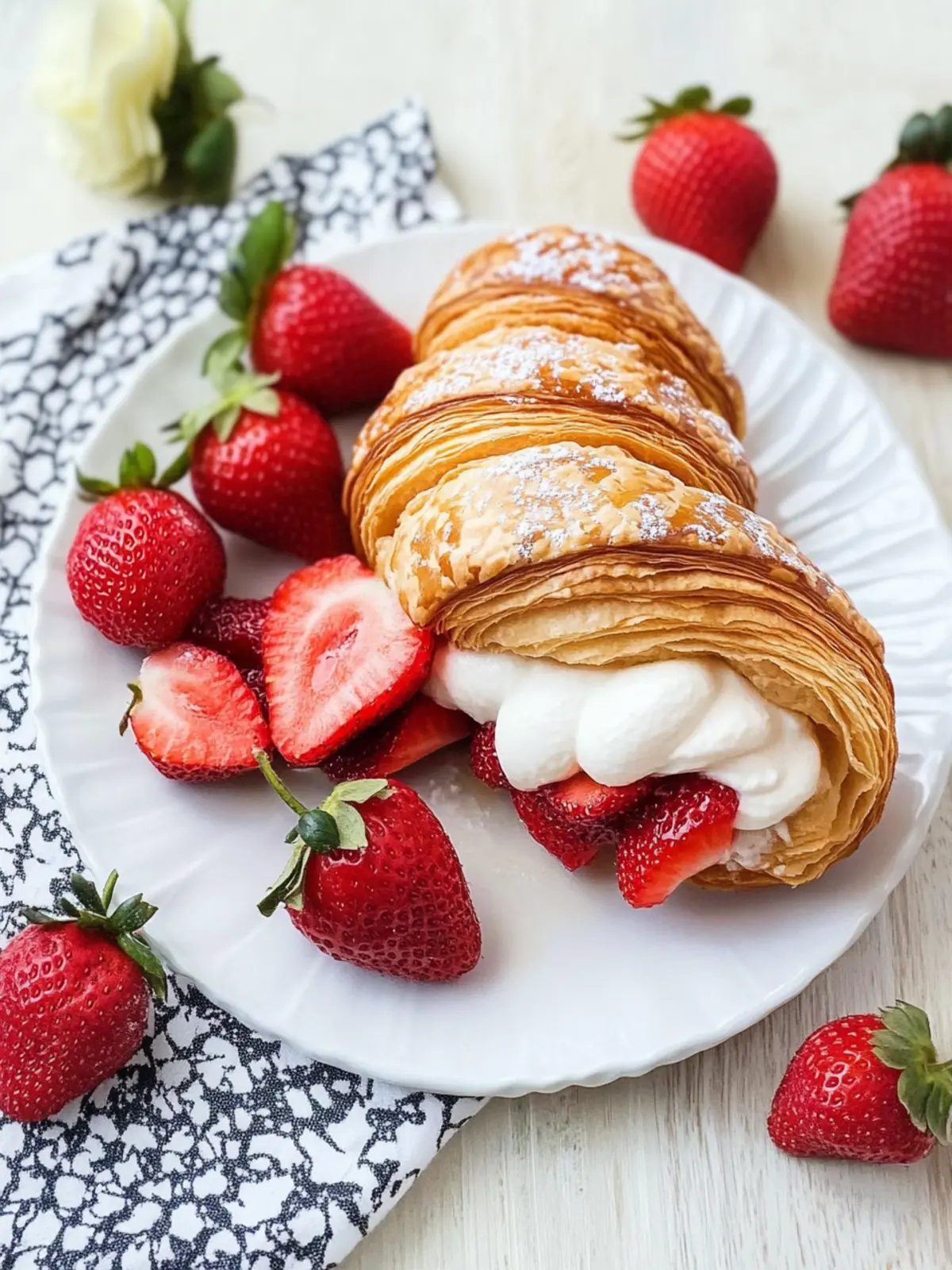 Strawberries and Cream Croissants
