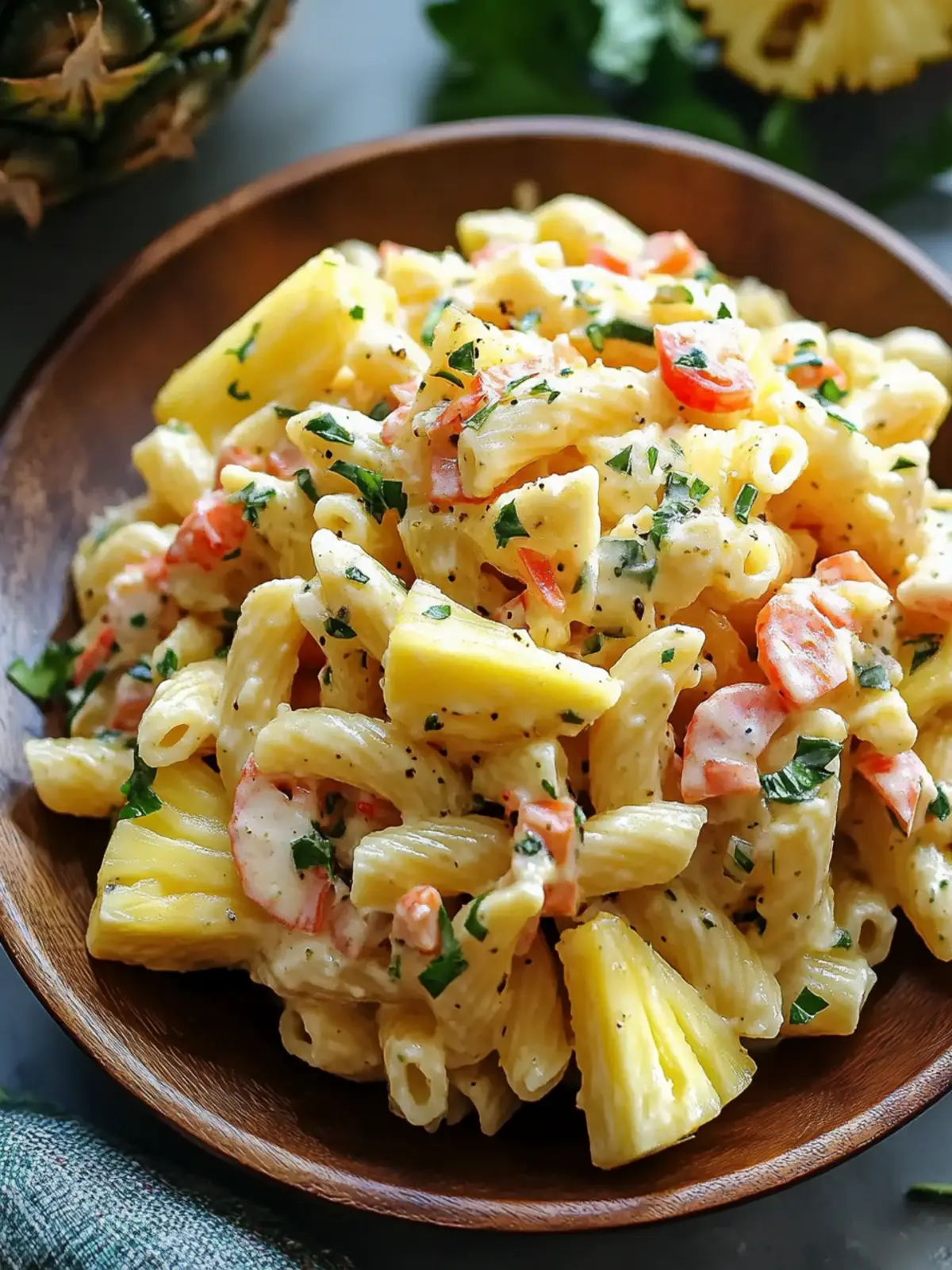 Delicious Sweet Hawaiian Pasta Salad with Pineapple Bliss 3 Sweet Hawaiian Pasta Salad with Pineapple