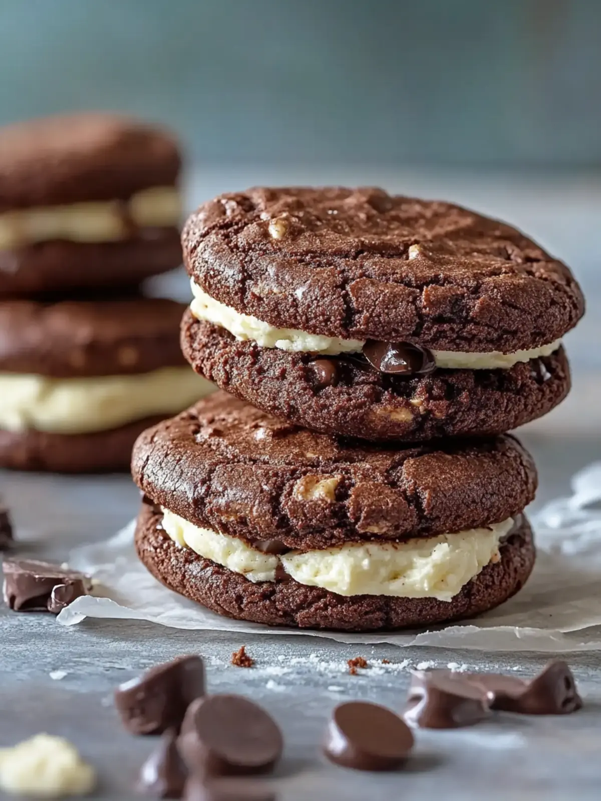 Decadent Brownie Batter Cookie Sandwiches