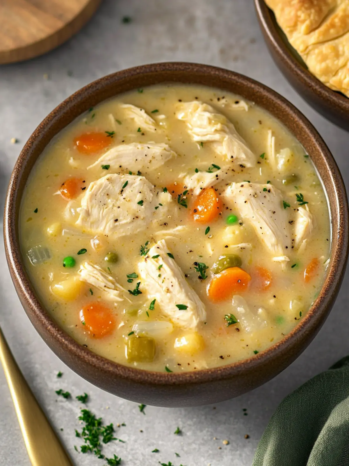 Creamy Chicken Pot Pie Soup: A Healthy Twist on Comfort Food 3 Chicken Pot Pie Soup