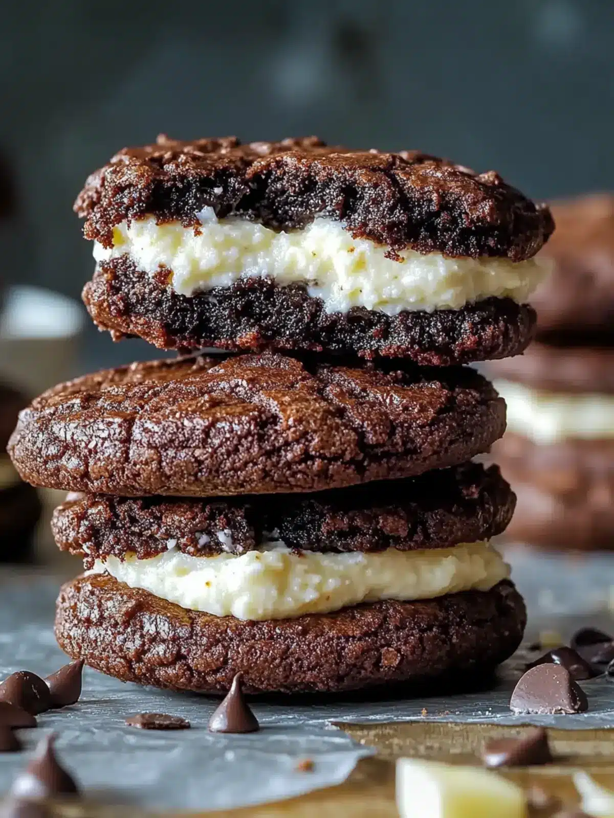 Decadent Brownie Batter Cookie Sandwiches