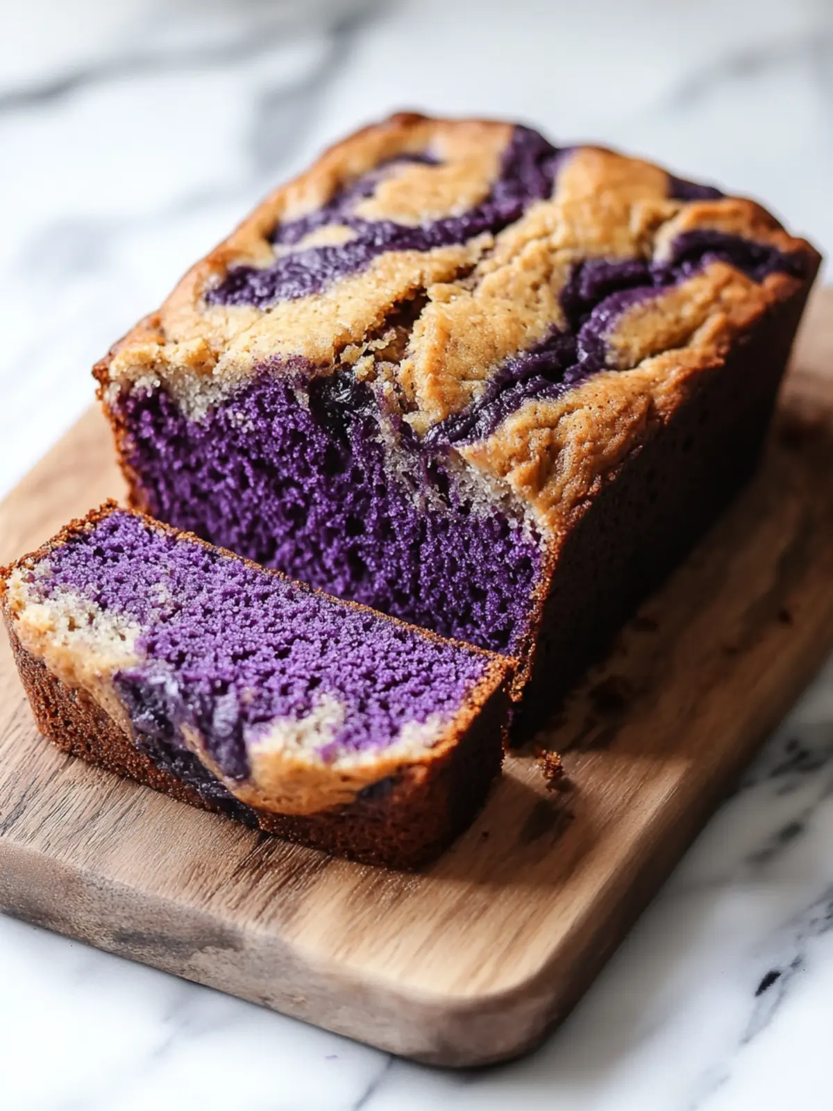 Delightful Marbled Ube Banana Bread for a Colorful Treat 5 Marbled Ube Banana Bread