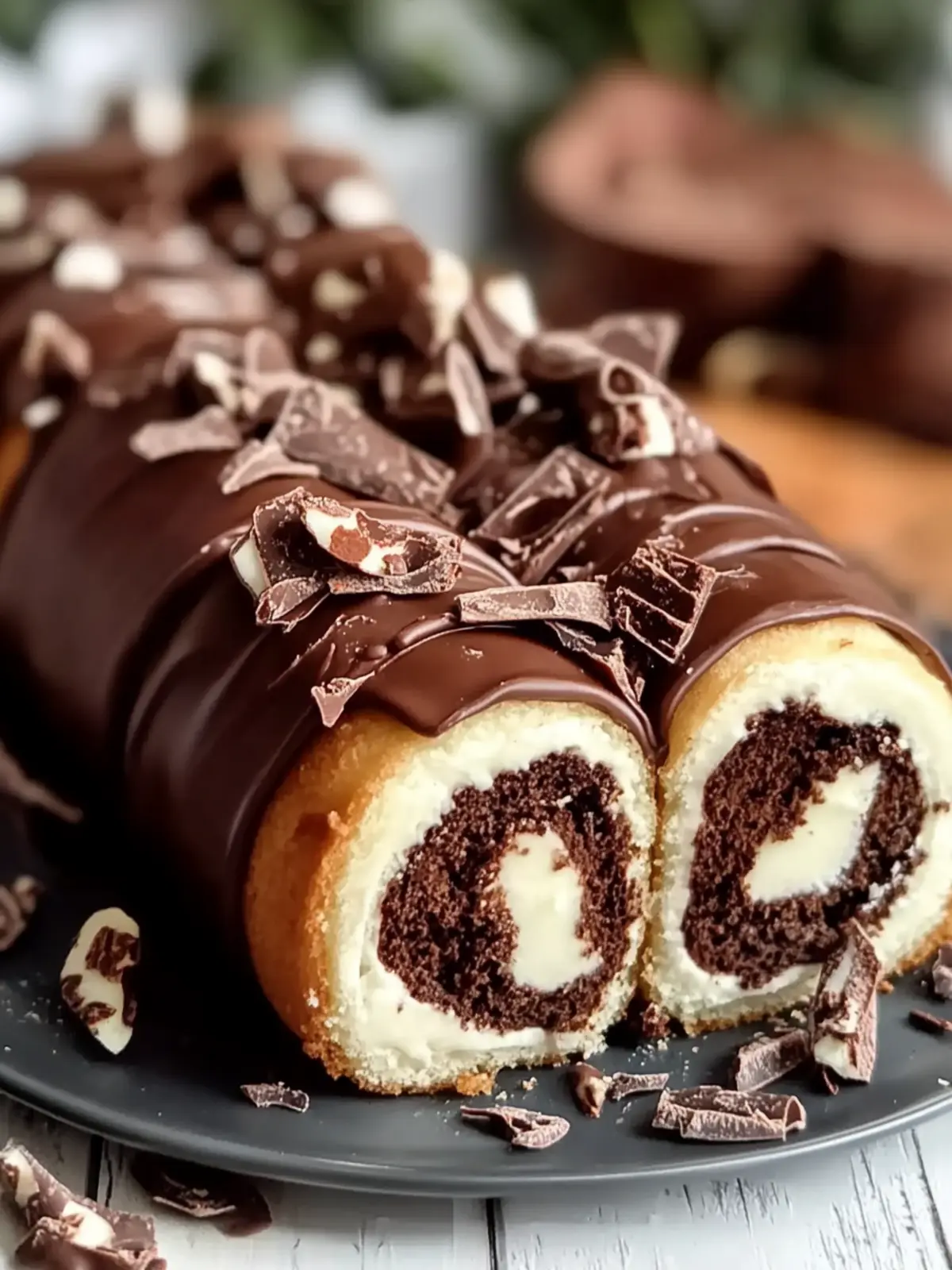Decadent Chocolate Roll Cake – Easy to Customize Delight 3 Chocolate Roll Cake