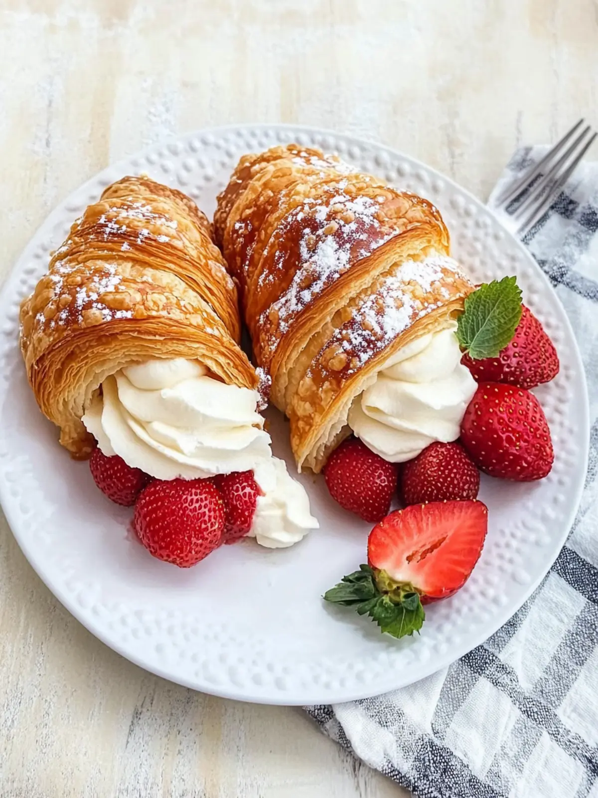 Strawberries and Cream Croissants