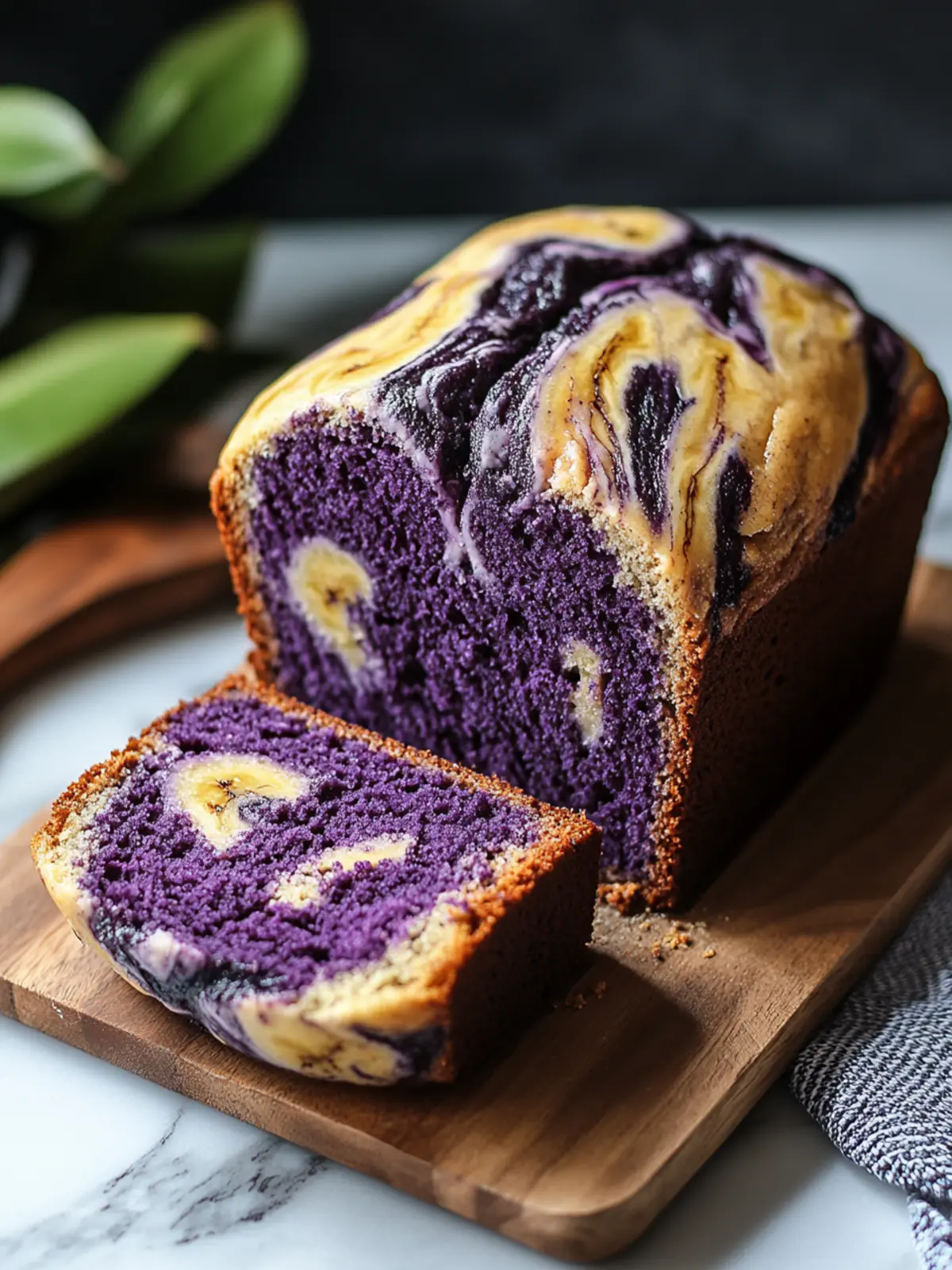 Delightful Marbled Ube Banana Bread for a Colorful Treat 2 Marbled Ube Banana Bread