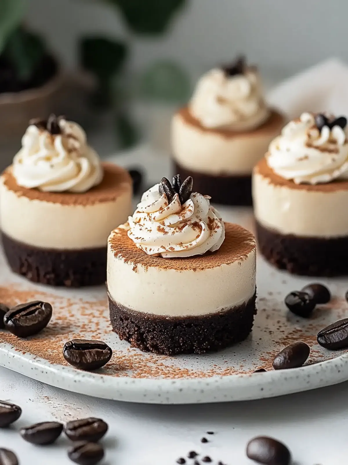 Mini Coffee Cheesecakes: Indulge in Creamy Coffee Bliss 2 Mini Coffee Cheesecakes