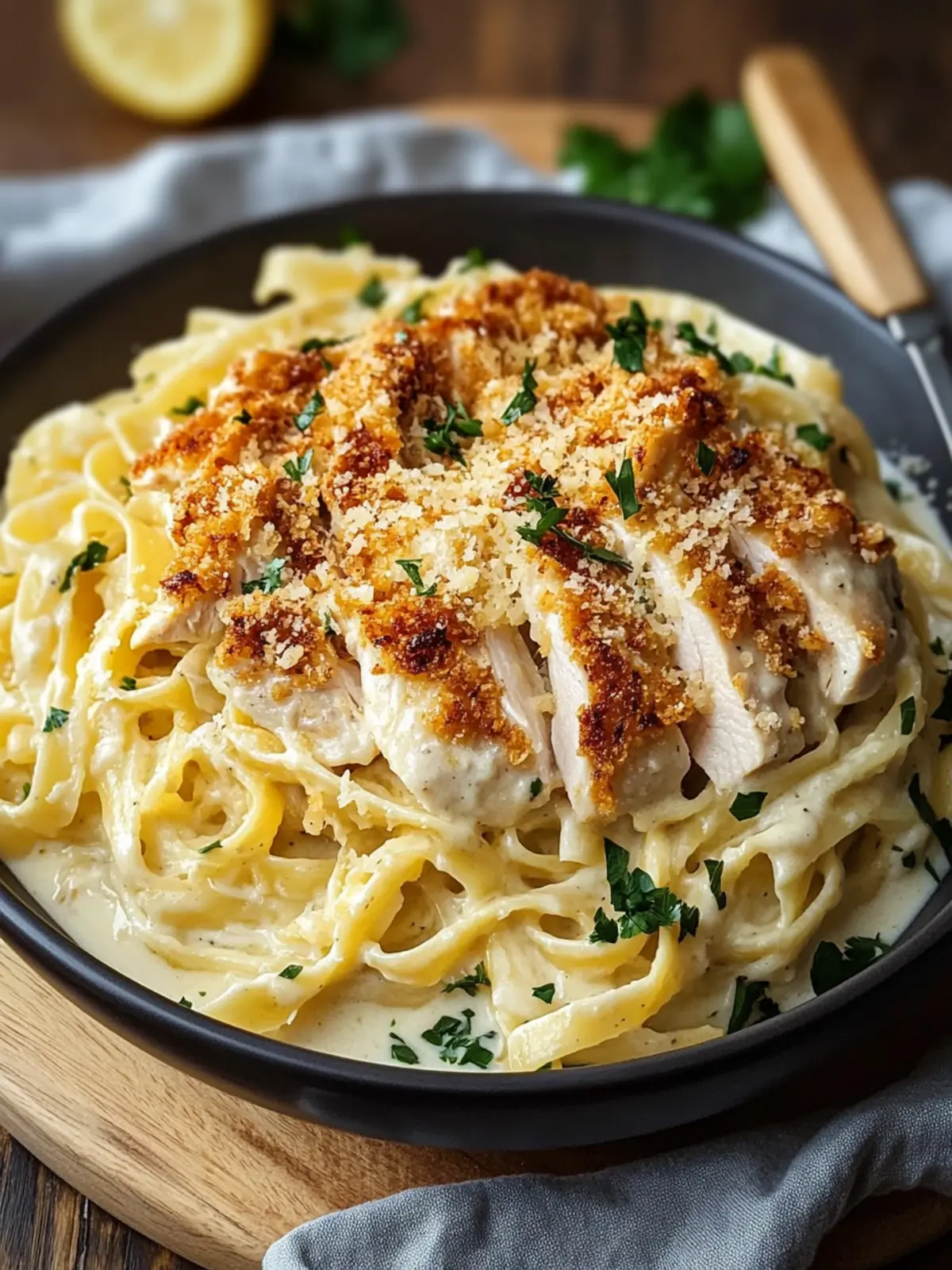 Crispy Chicken Fettuccine Alfredo: Pure Comfort Food Bliss 5 Crispy Chicken Fettuccine Alfredo