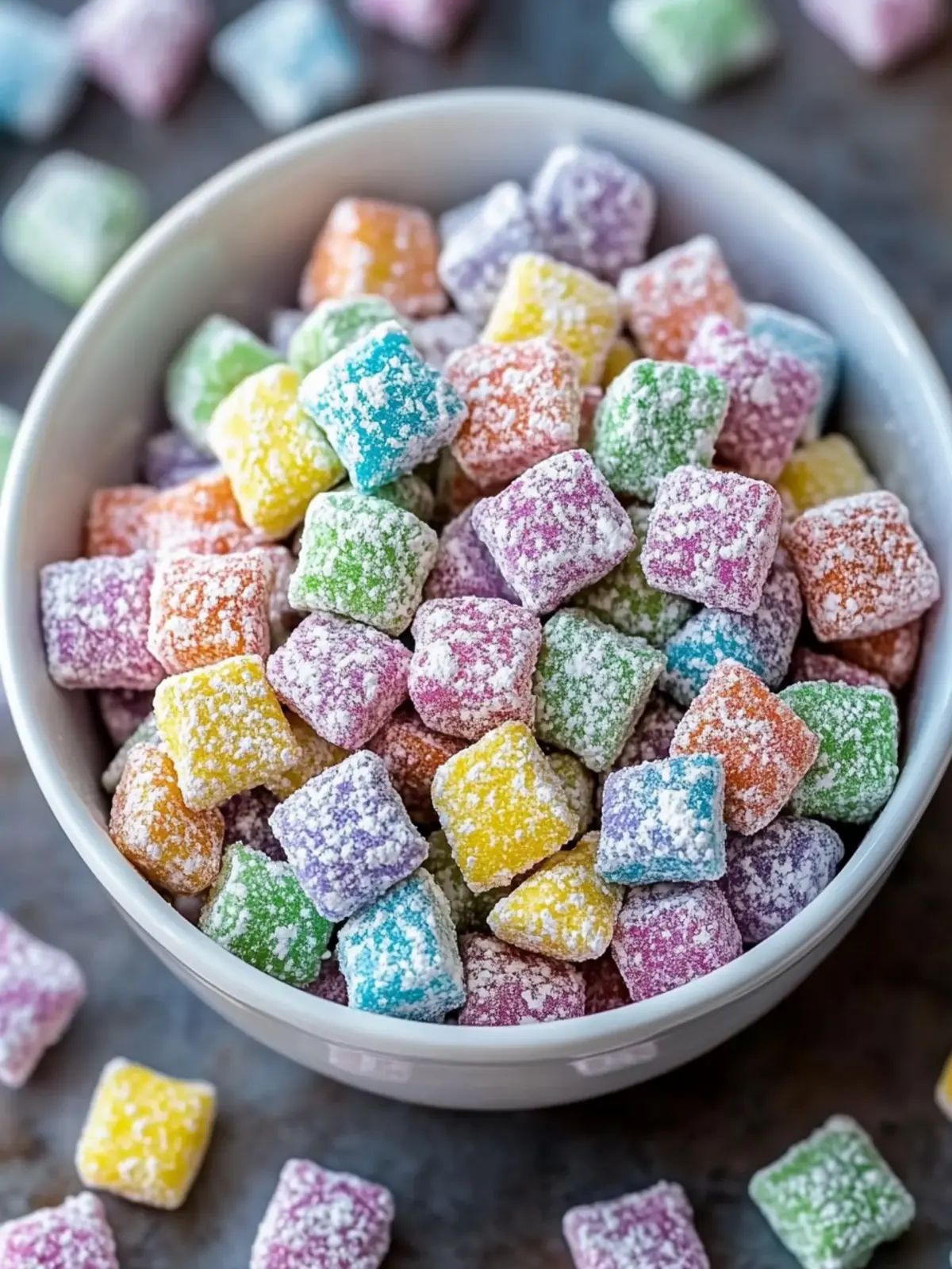 Rainbow Muddy Buddies