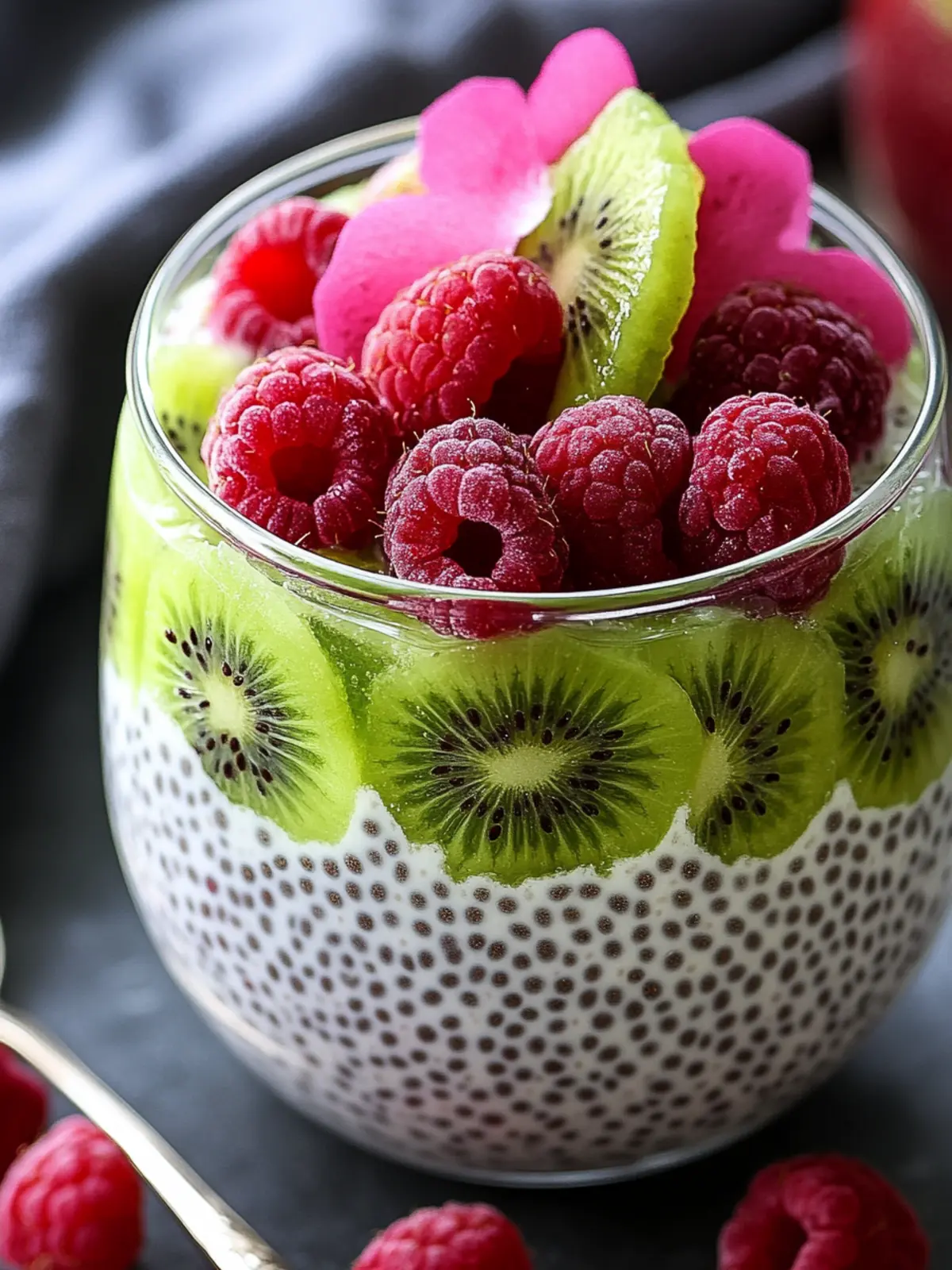 Kiwi and Raspberry Chia Pudding for a Fresh Morning Boost 3 Kiwi and Raspberry Chia Pudding