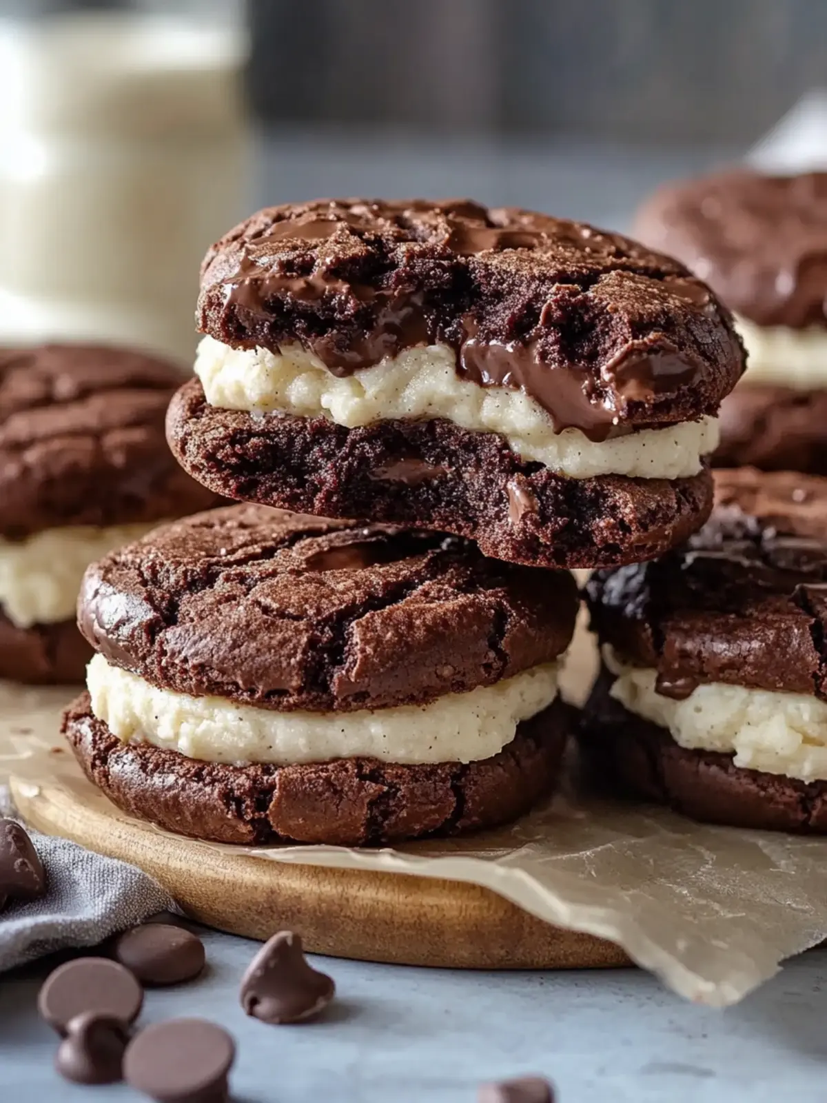 Decadent Brownie Batter Cookie Sandwiches