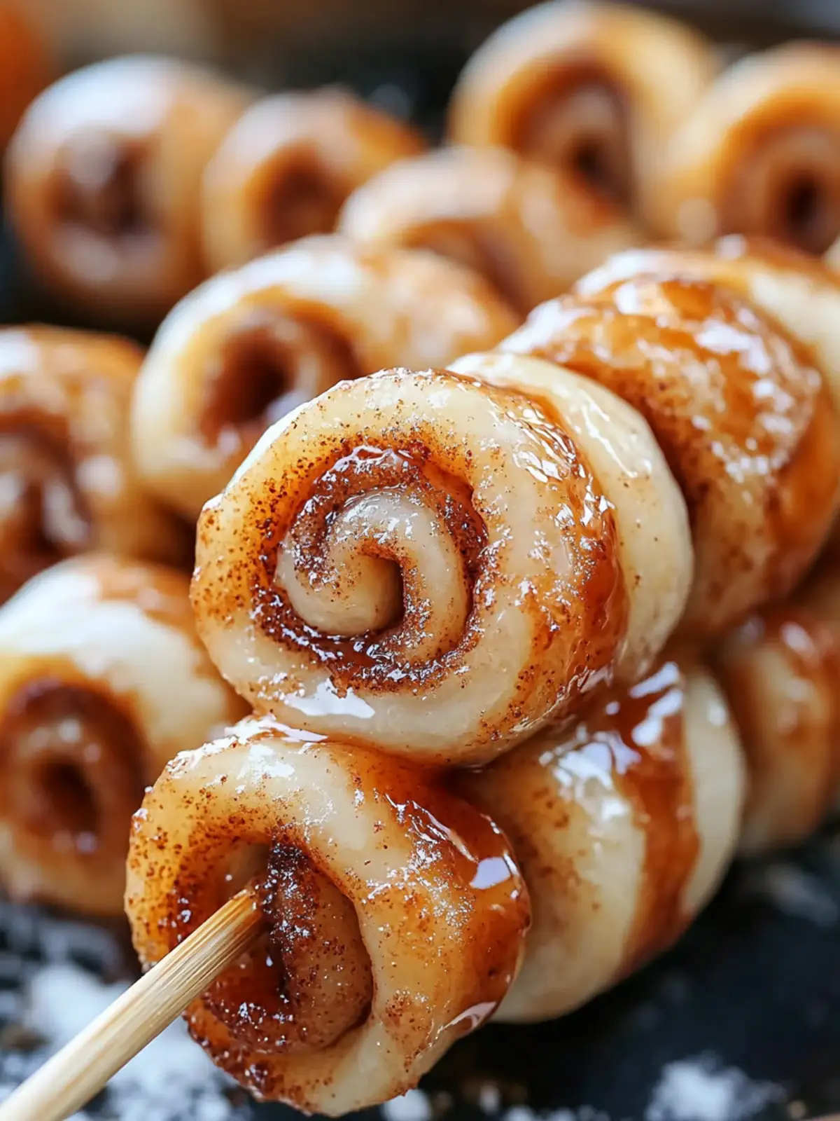 Cinnamon Roll-Ups on a Stick