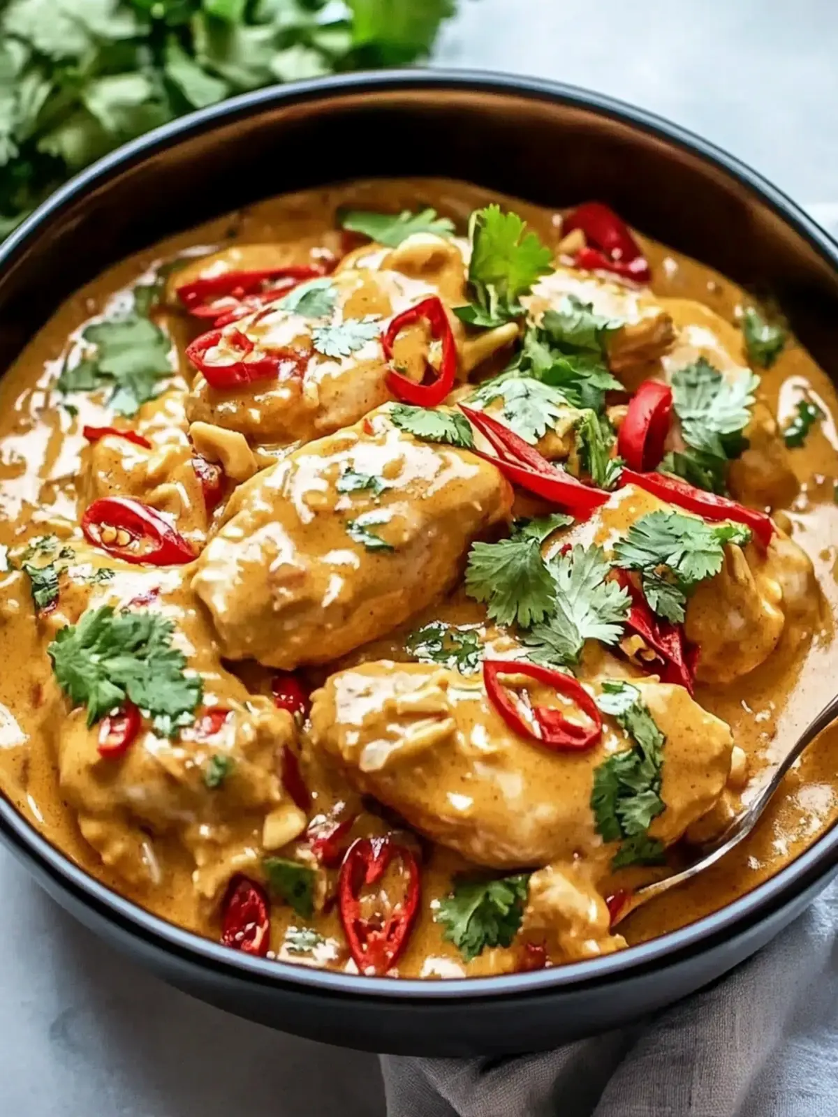 Crockpot Thai Peanut Chicken