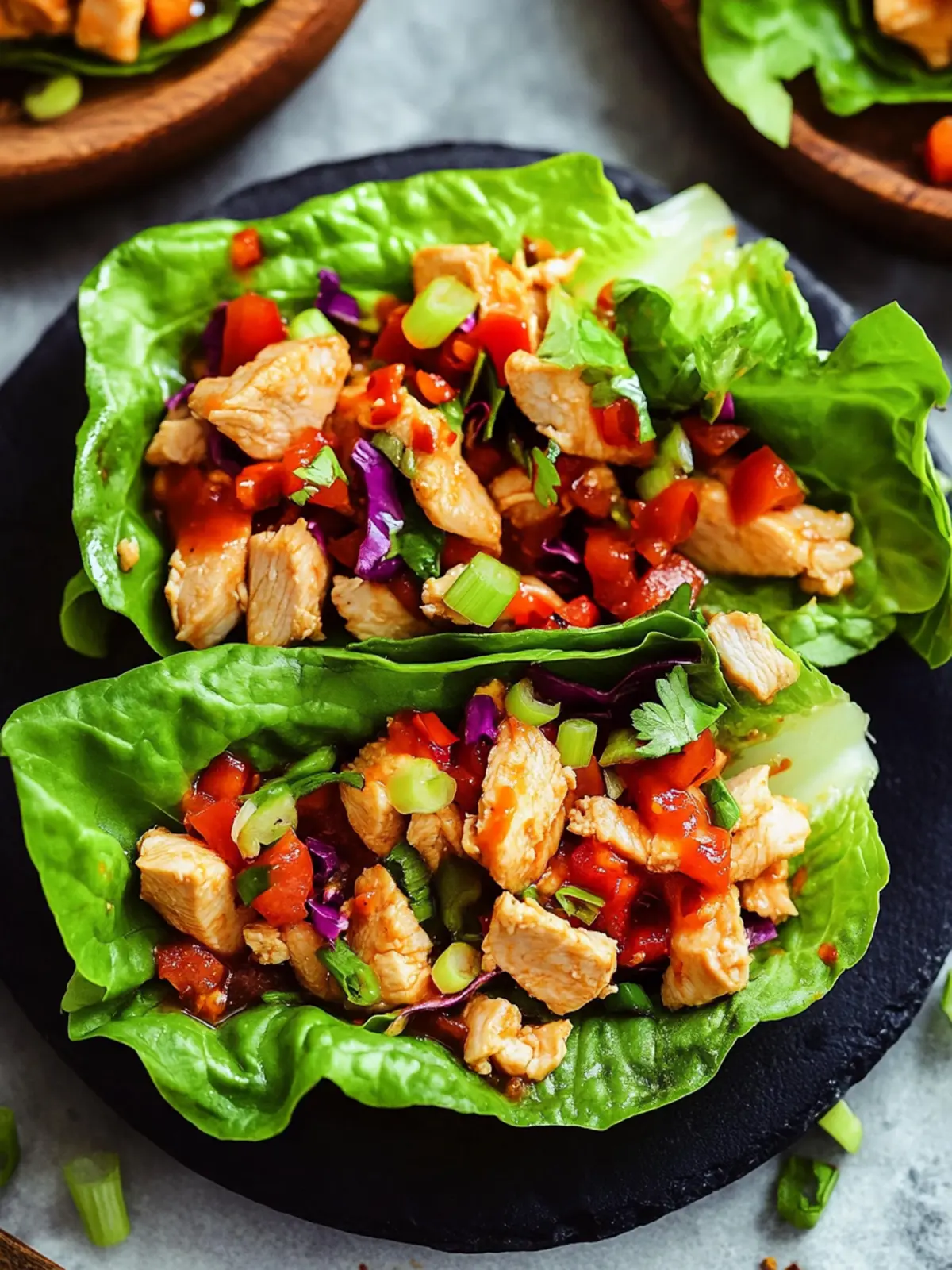 Savory Chicken Lettuce Wraps: Quick, Low-Carb Delight! 4 Savory Chicken Lettuce Wraps