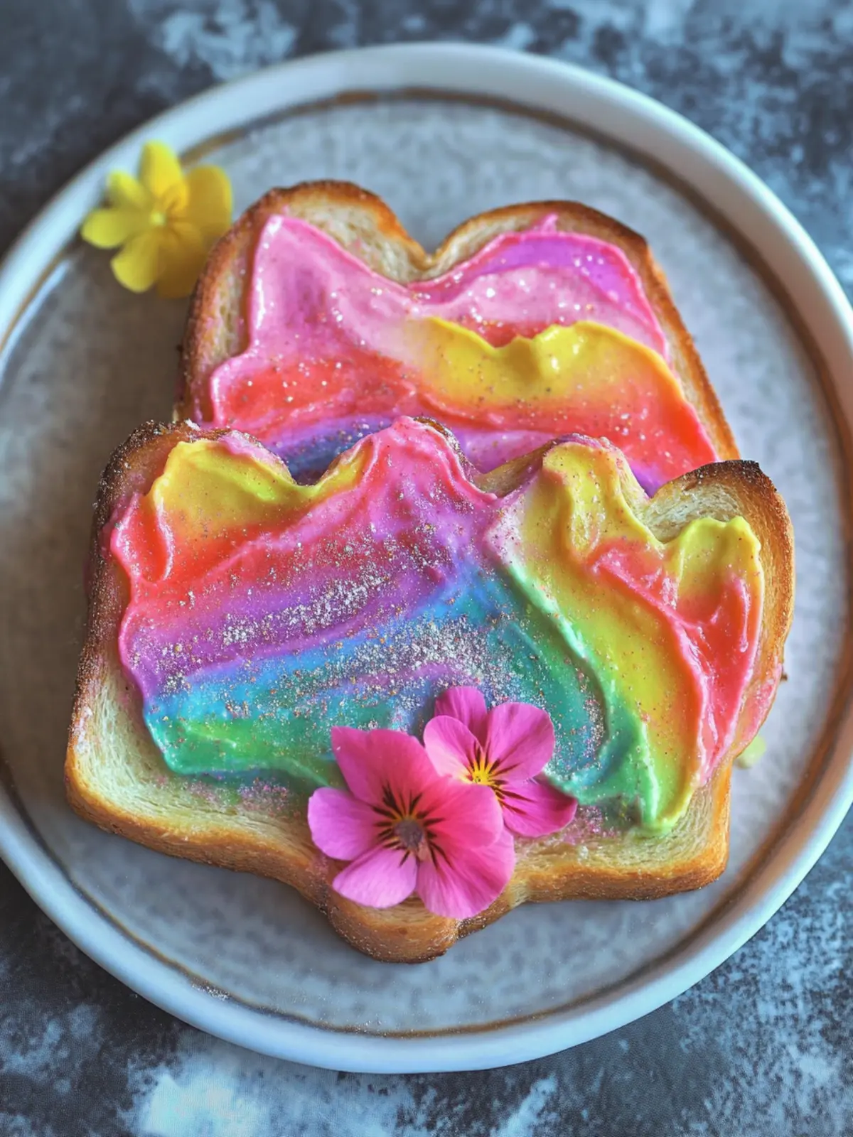 Vibrant Breakfast Unicorn Toast That Sparks Joy in Mornings 3 Breakfast Unicorn Toast