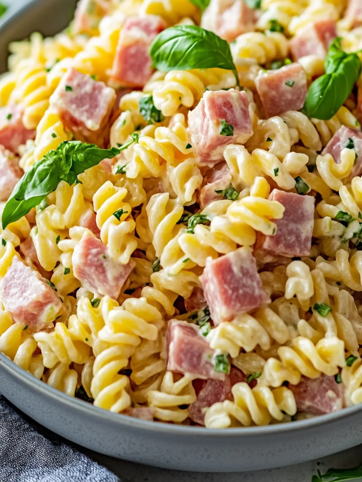 Ham Roll Up Pasta Salad