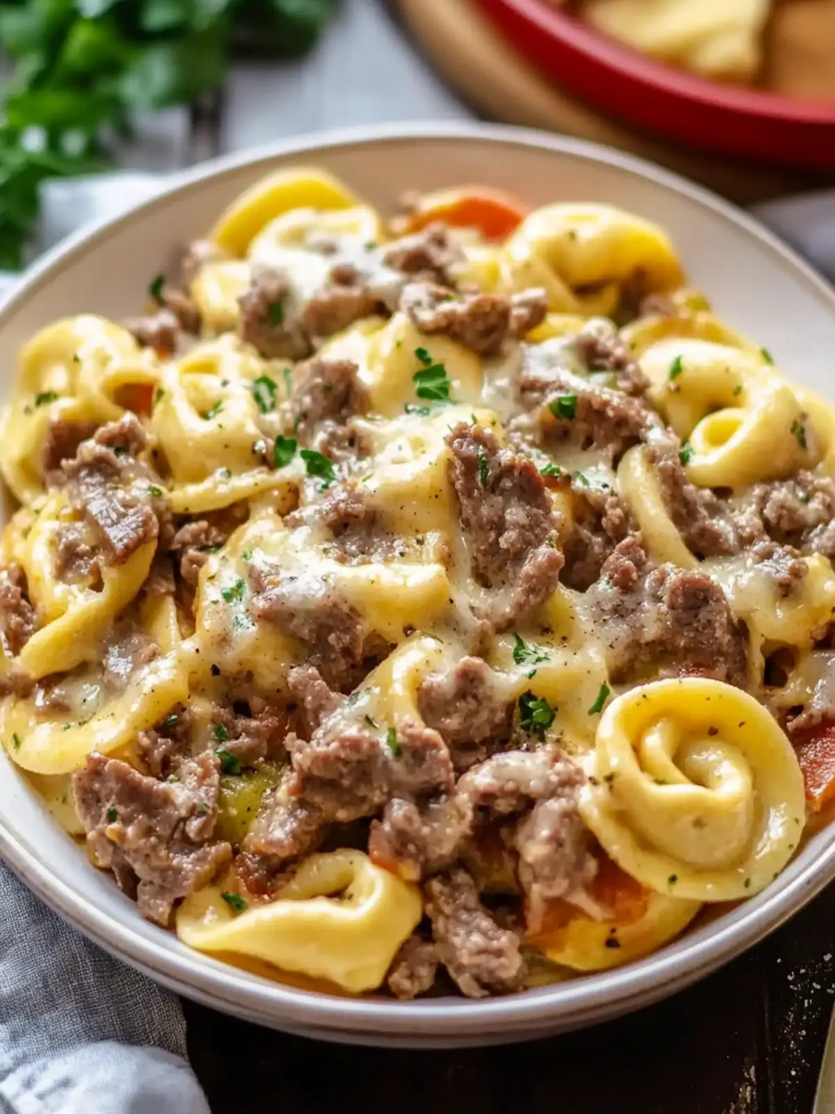Crock Pot Cheesesteak Tortellini That'll Wow Your Taste Buds 4 Crock Pot Cheesesteak Tortellini