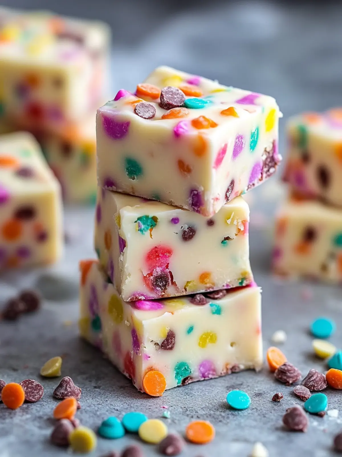 Delicious Rainbow Chip Fudge: Easy No-Bake Happiness for All 3 Delicious Rainbow Chip Fudge