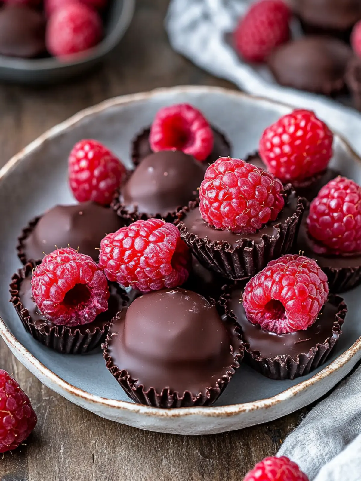 Raspberry Filled Chocolate Bites