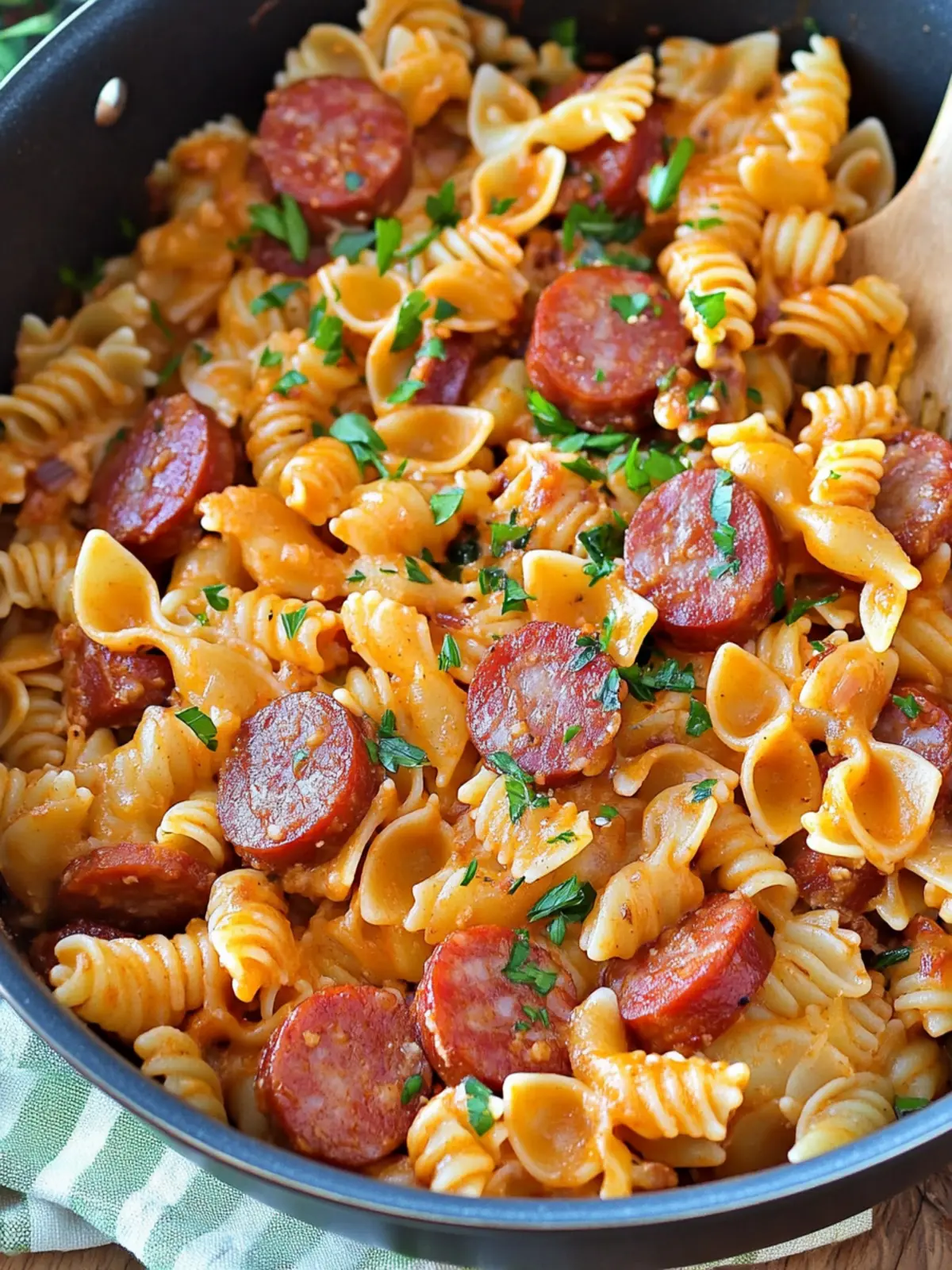 One Pot Kielbasa Pasta for Busy Nights – Quick & Creamy Delight 4 One Pot Kielbasa Pasta