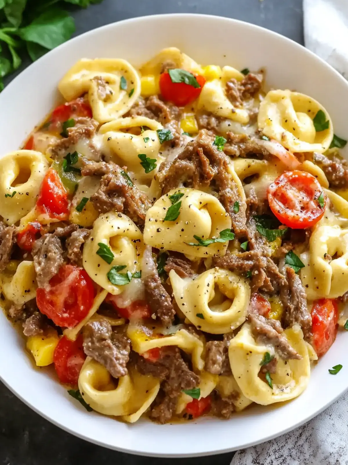 Crock Pot Cheesesteak Tortellini That'll Wow Your Taste Buds 3 Crock Pot Cheesesteak Tortellini
