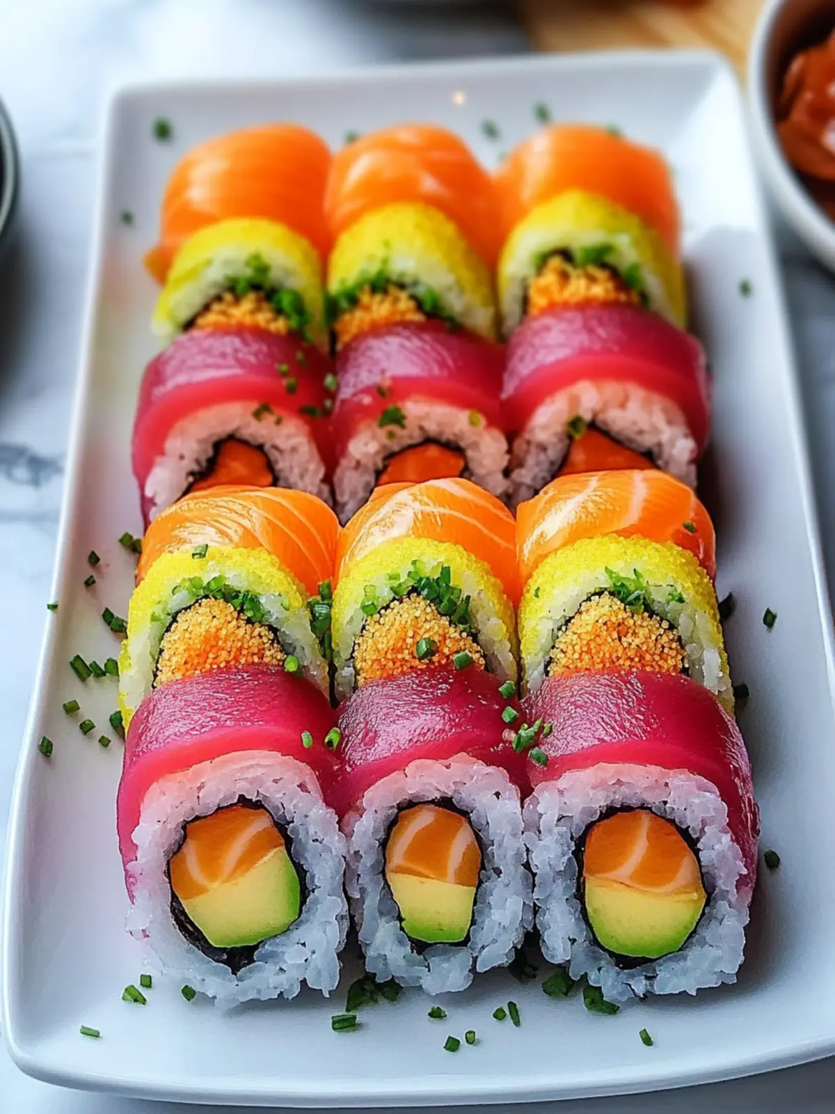 Vibrant Rainbow Sushi Rolls: Your Colorful Vegan Adventure 2 Vibrant Rainbow Sushi Rolls