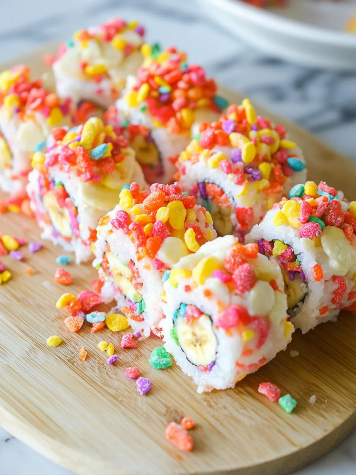 Fruity Pebbles Banana Sushi: A Playful Snack Adventure! 3 Fruity Pebbles Banana Sushi
