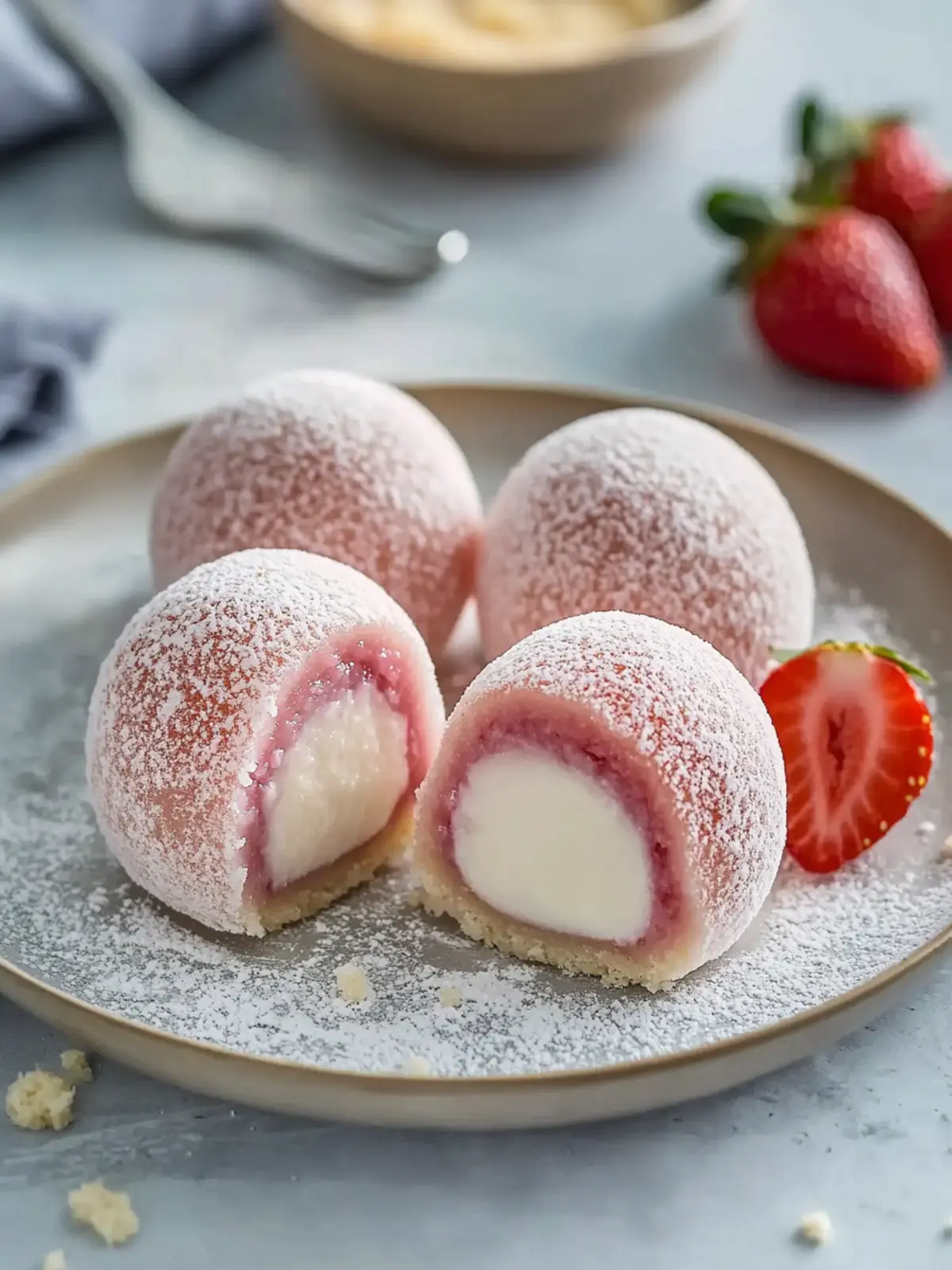 Soft Strawberry Cheesecake Mochi: A Chewy Delight You’ll Love 5 Soft Strawberry Cheesecake Mochi