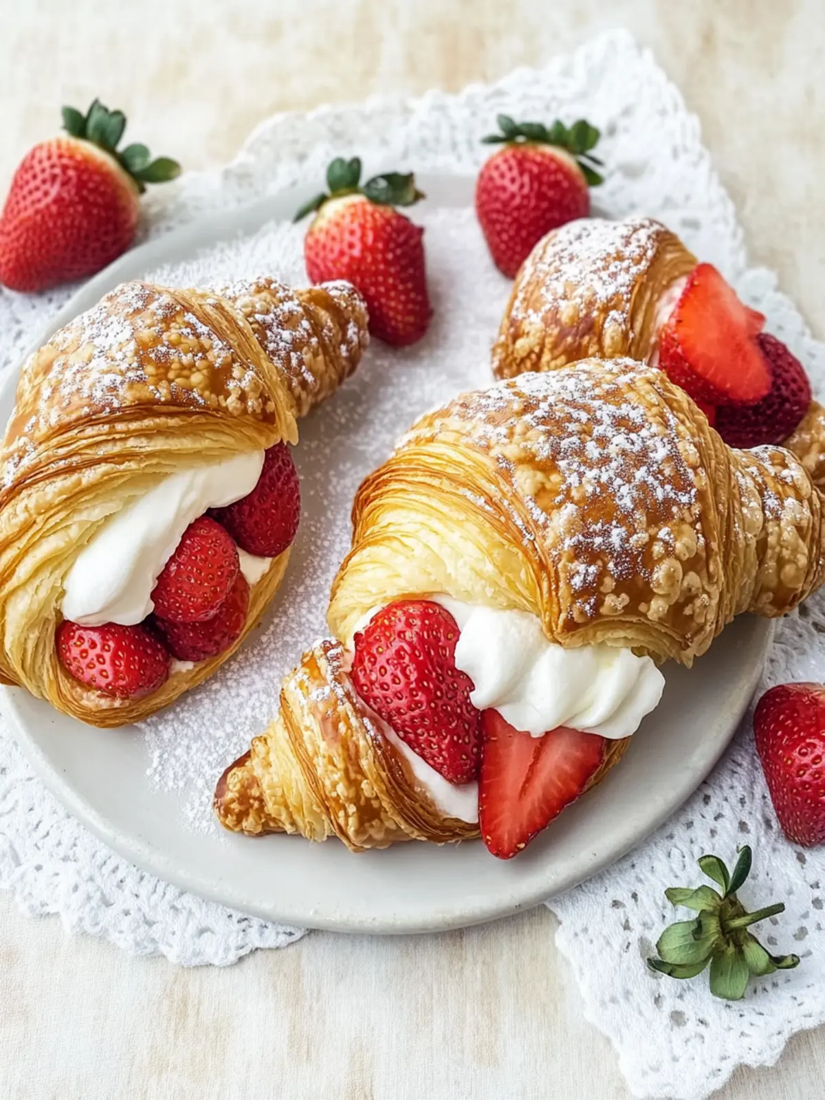 Strawberries and Cream Croissants