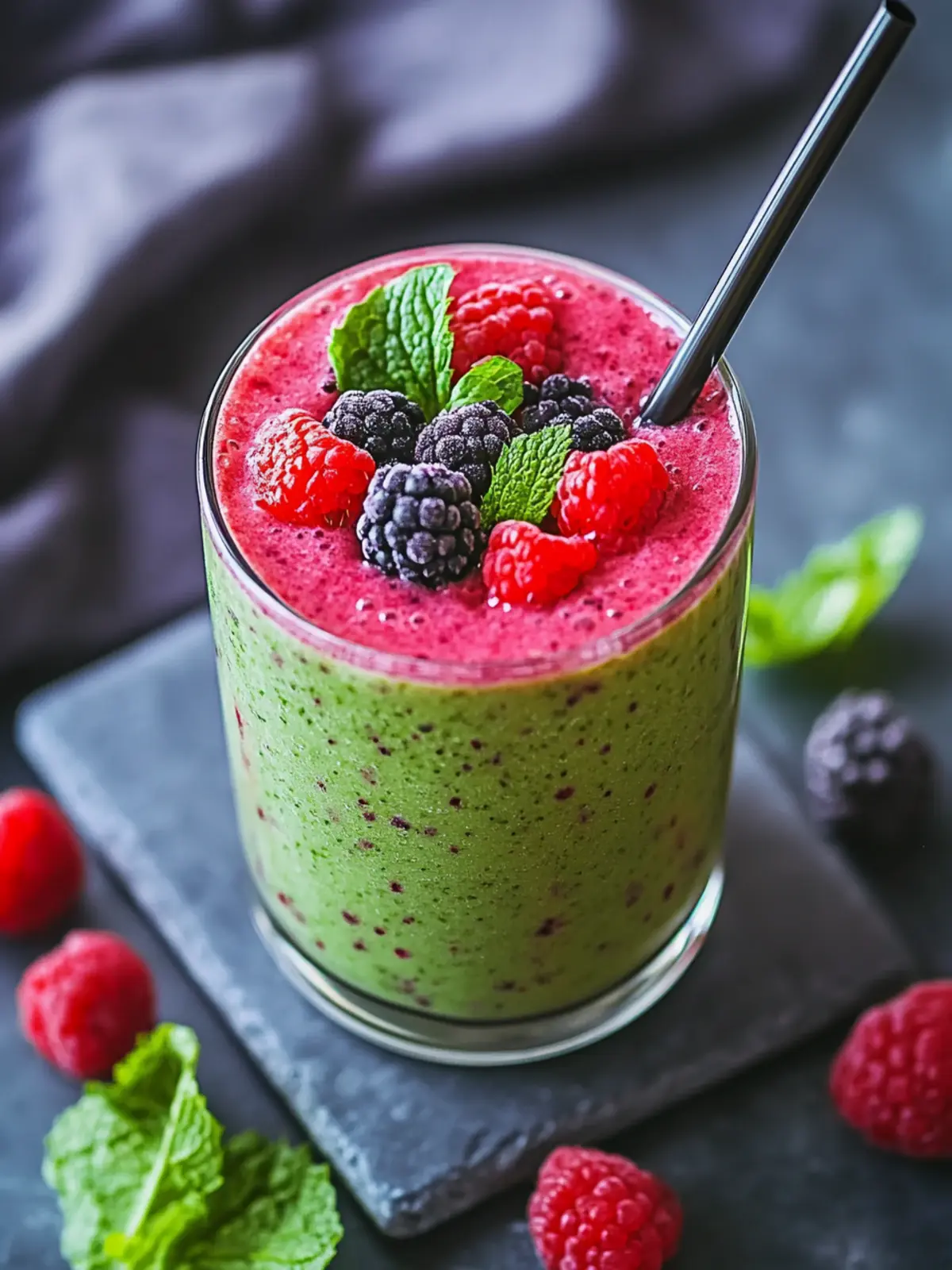 Berry Green Smoothie Delight