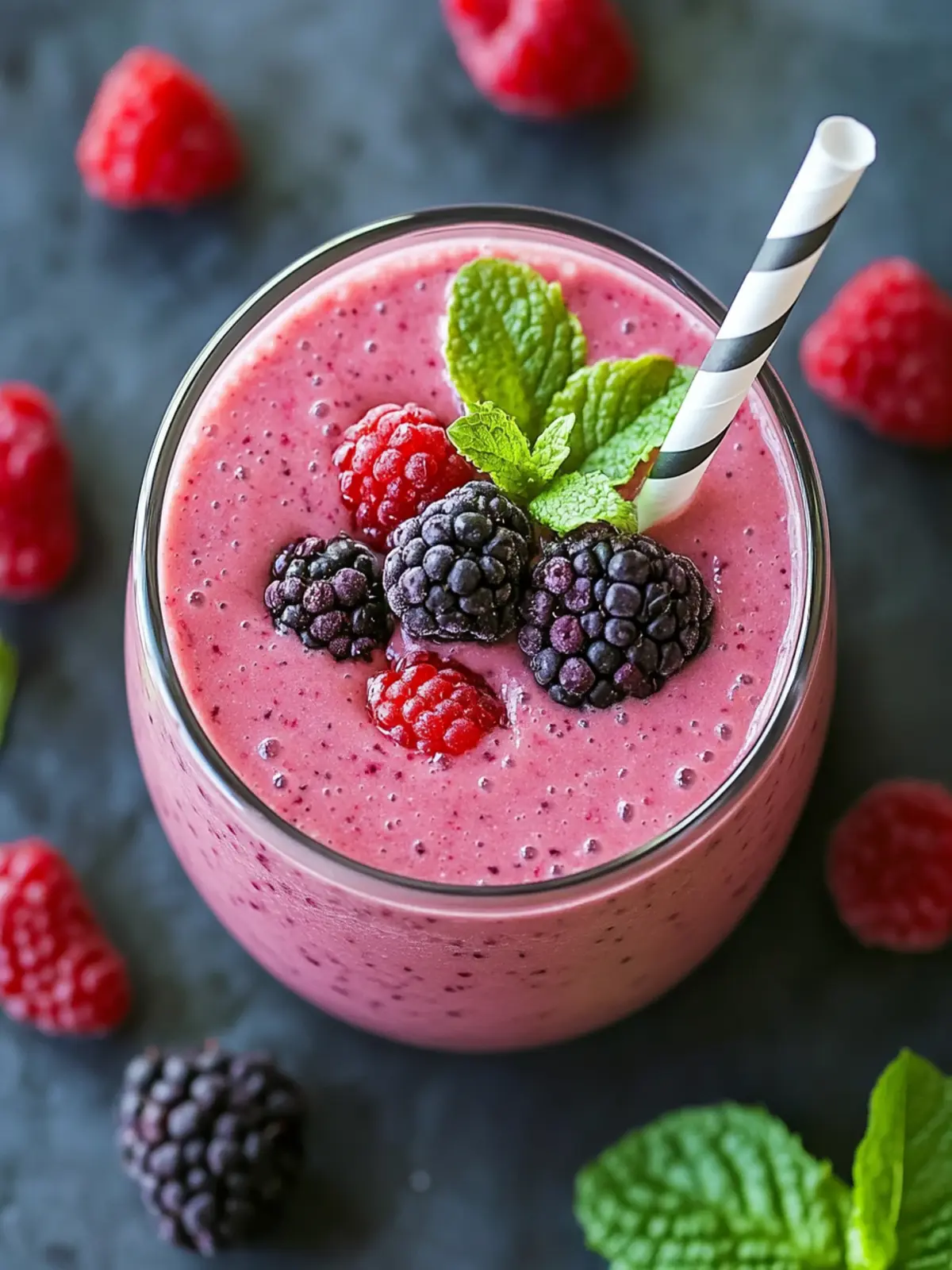 Berry Green Smoothie Delight