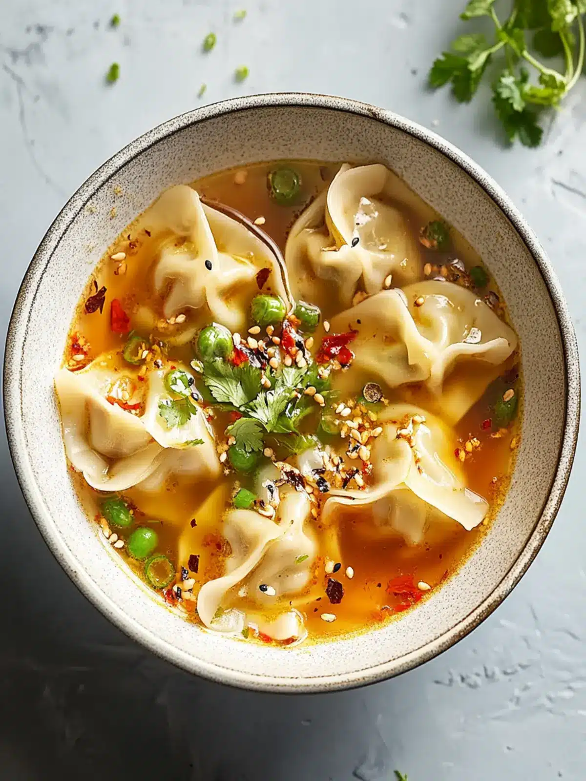 Wonton Soup with Spicy Broth: Your Cozy Bowl of Flavor 5 Wonton Soup with Spicy Broth