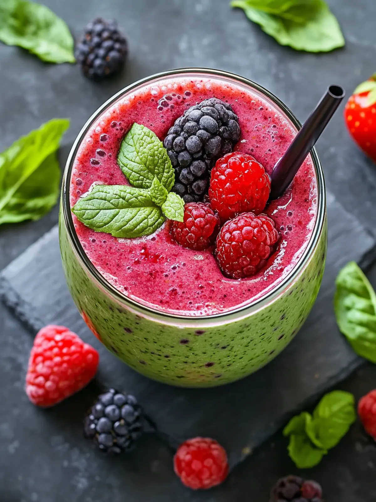 Berry Green Smoothie Delight