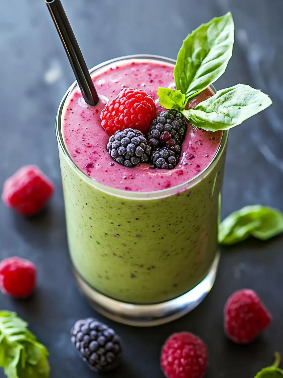 Berry Green Smoothie Delight