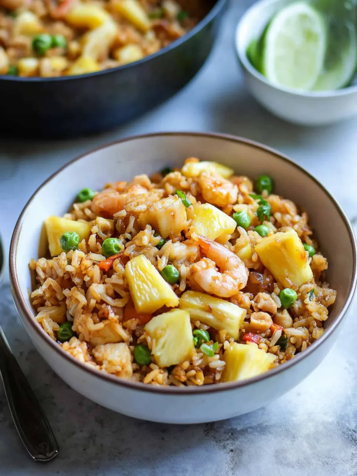 Delicious Thai Pineapple Fried Rice (Khao Pad) in One Pan 2 Thai Pineapple Fried Rice (Khao Pad)