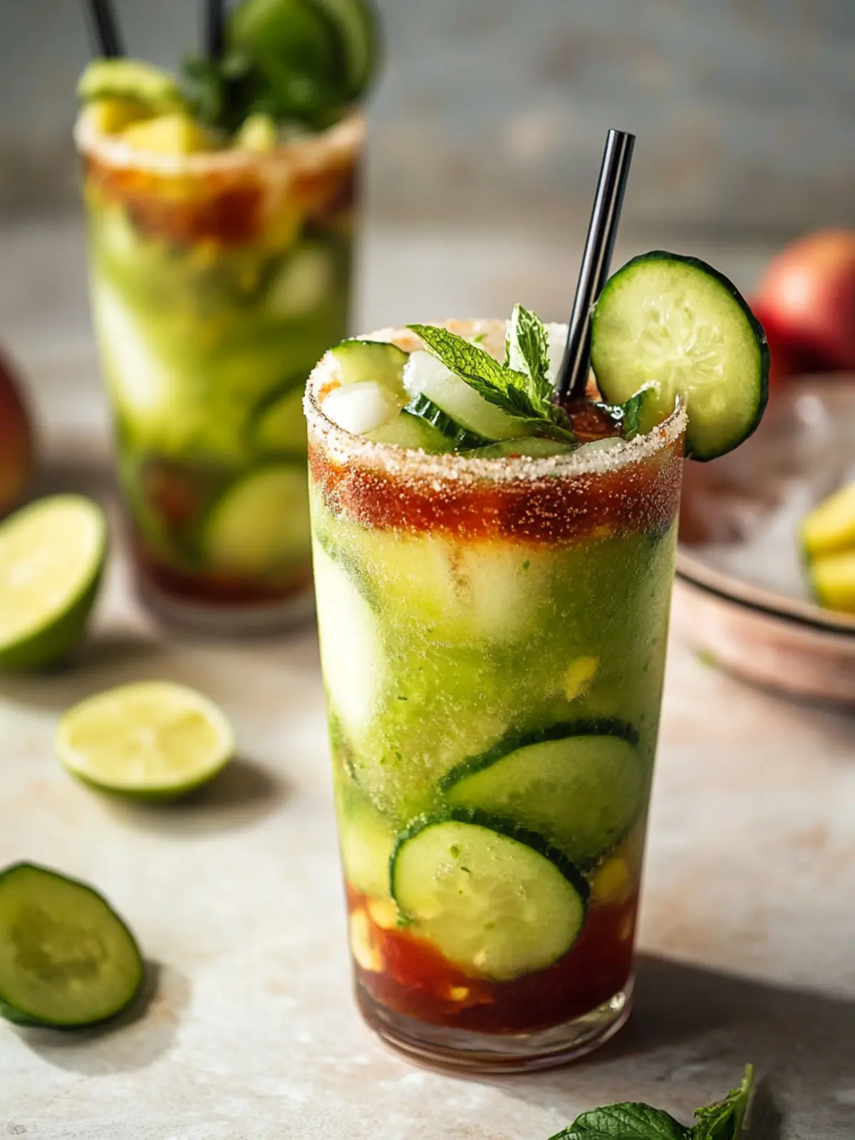 Zesty Pepinada: The Ultimate Refreshing Cucumber Slushie 3 Pepinada