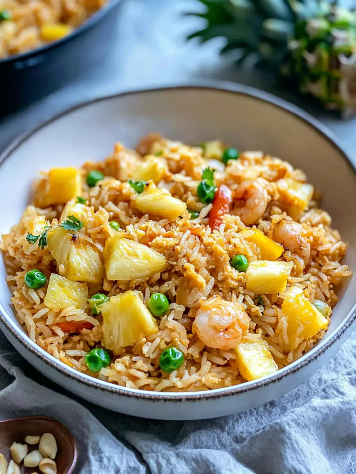 Delicious Thai Pineapple Fried Rice (Khao Pad) in One Pan 3 Thai Pineapple Fried Rice (Khao Pad)