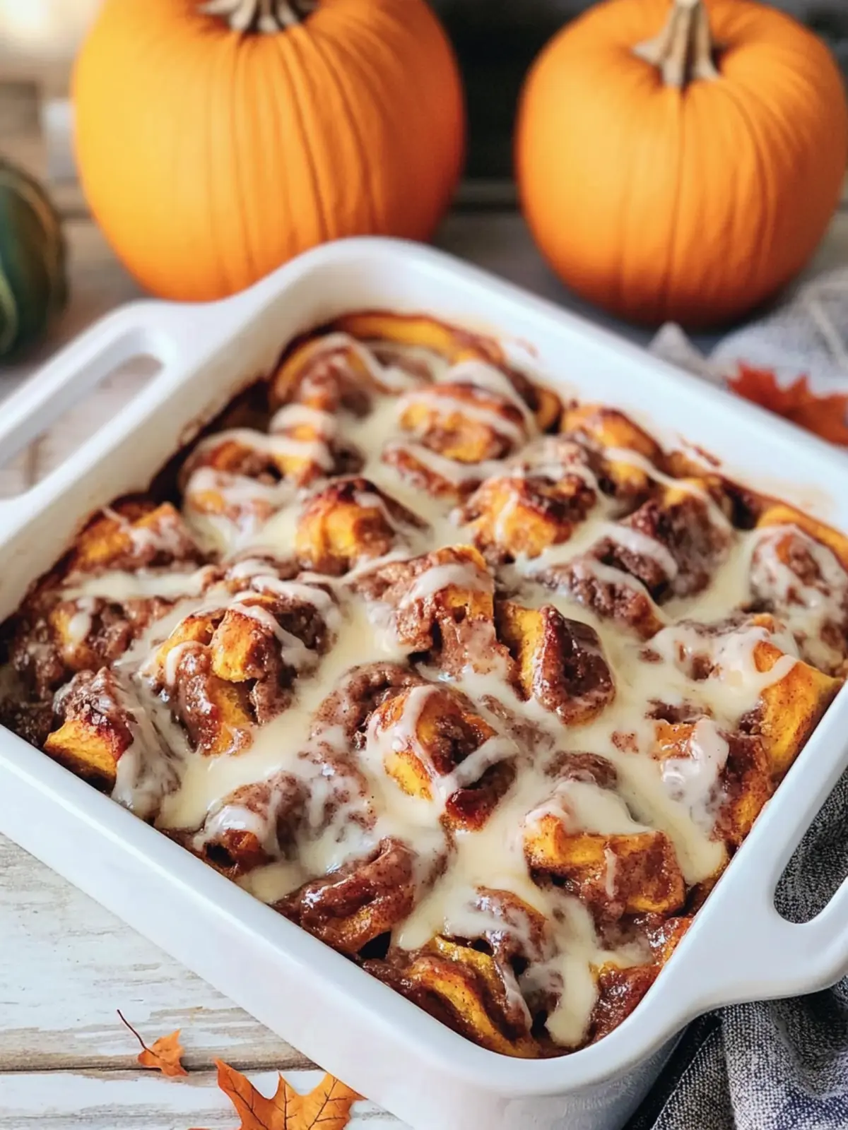 Pumpkin Cinnamon Roll Bake