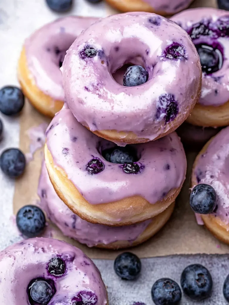 Baked Blueberry Cake Donuts